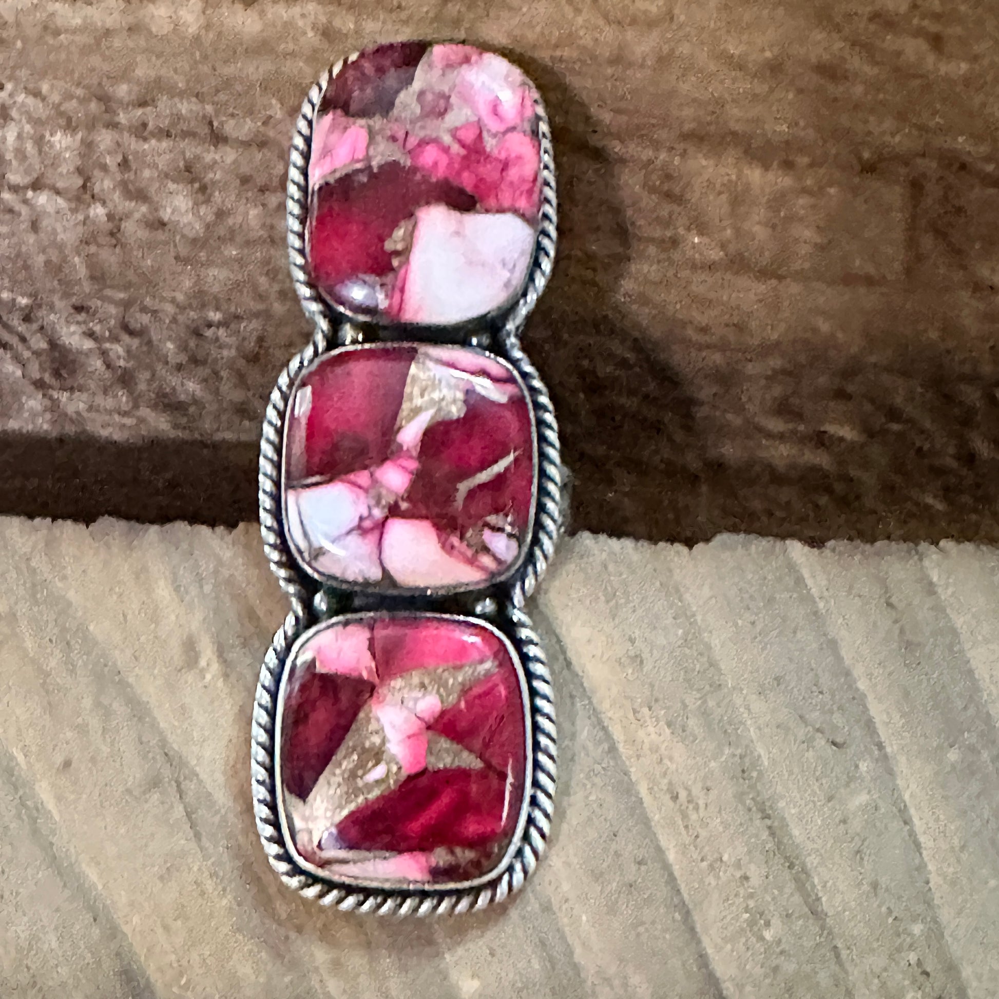 Handmade Sterling Silver Dahlia Rose Adjustable Ring by Nizhoni Silver Elegant