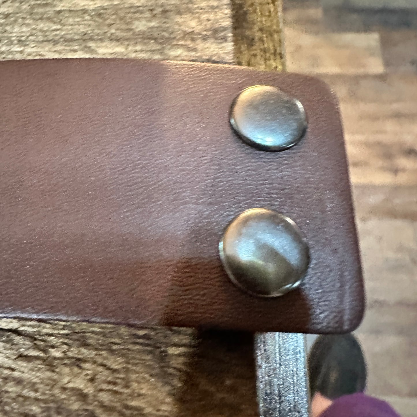 Hot Pink Stone and Dark Brown Leather Cuff Bracelet WildWestBoho