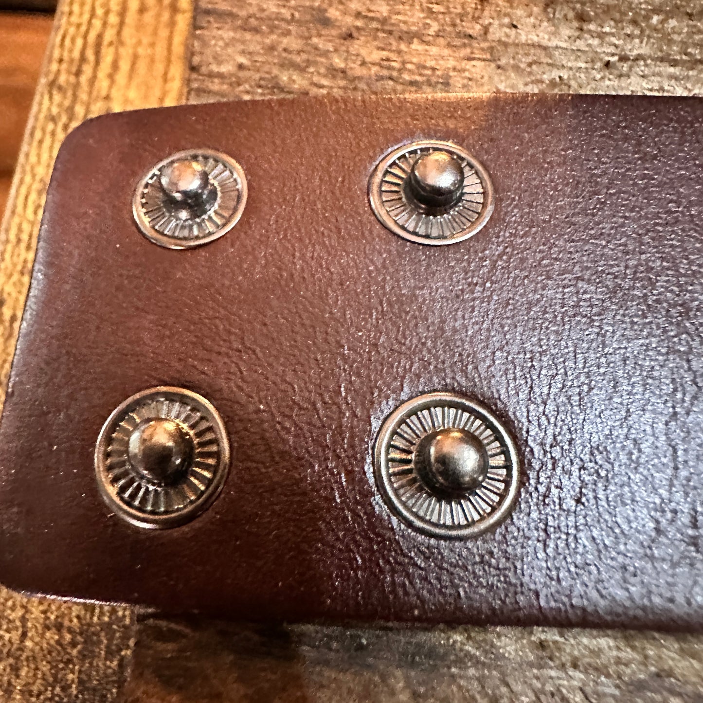 Natural Green Stone Dark Brown Leather Cuff Bracelet, Leather Accessories WildWestBoho