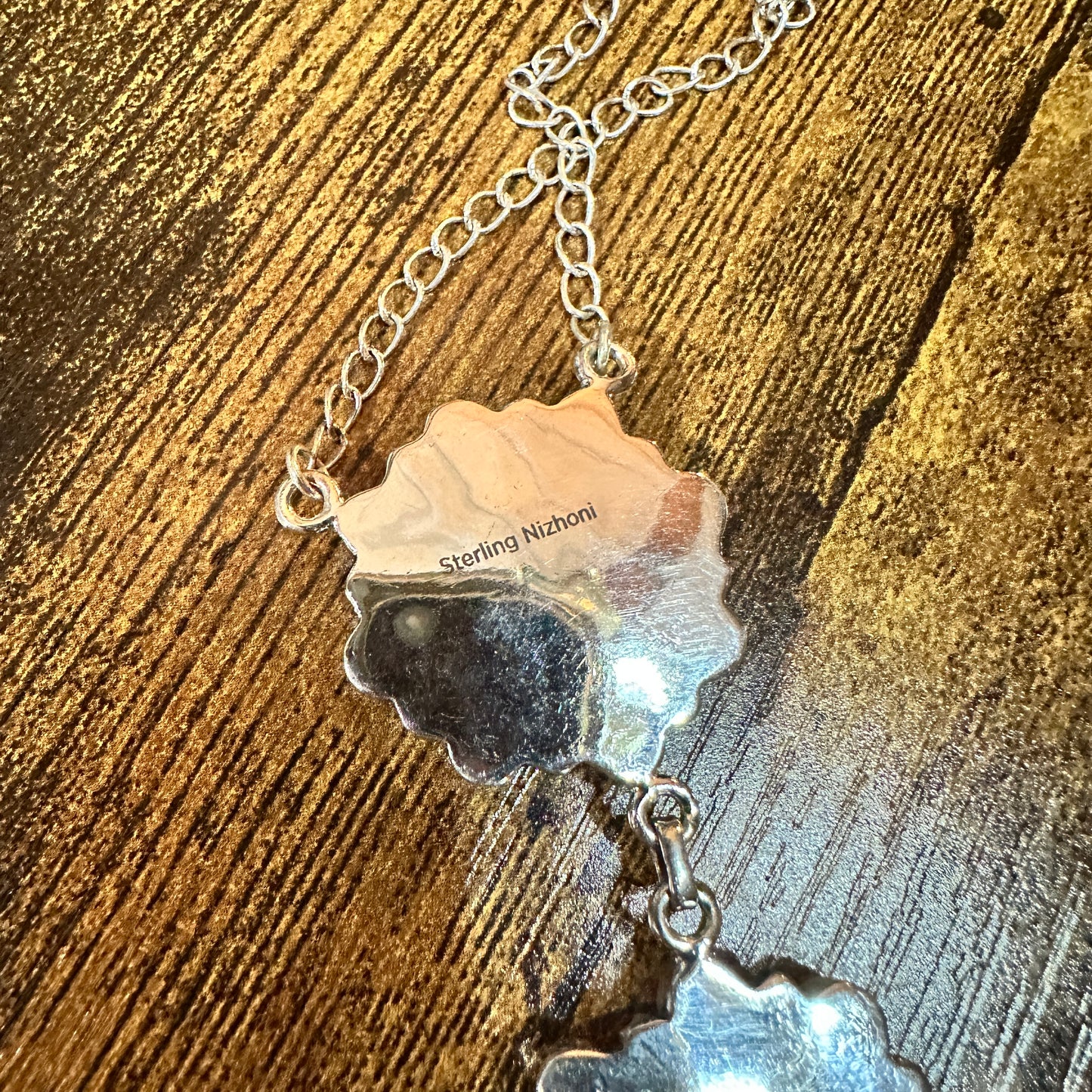 Handmade Cotton Candy Floral Necklace In Sterling Silver Signed By Nizhoni Silver Elegant