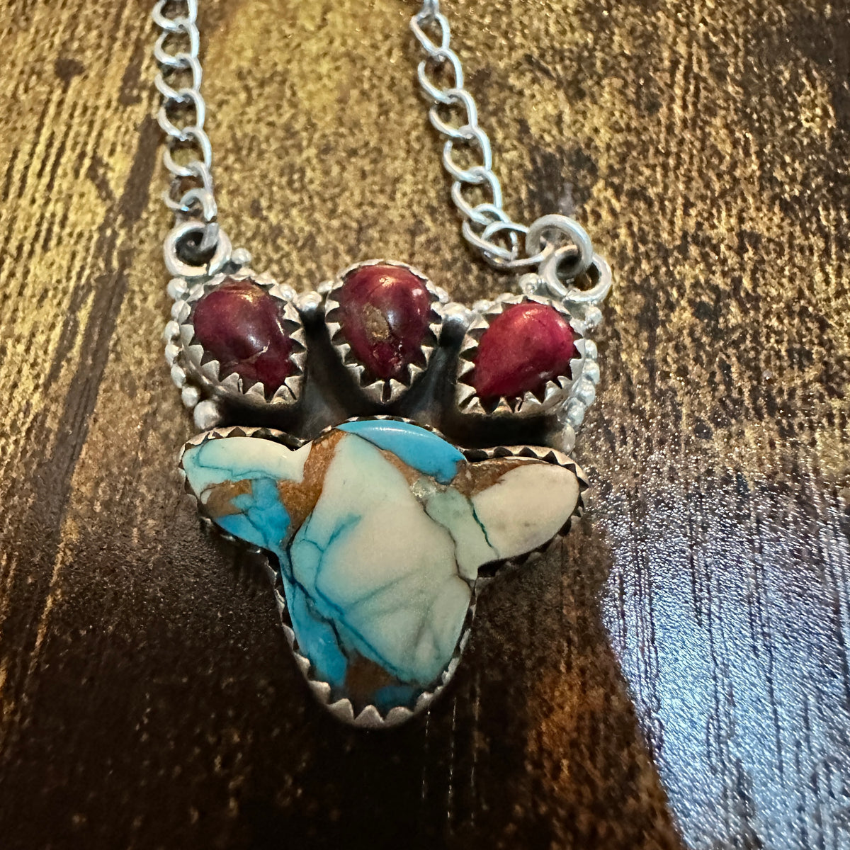Kingman Dahlia Rose Necklace , 925 Sterling Silver, Signed Silver Elegant