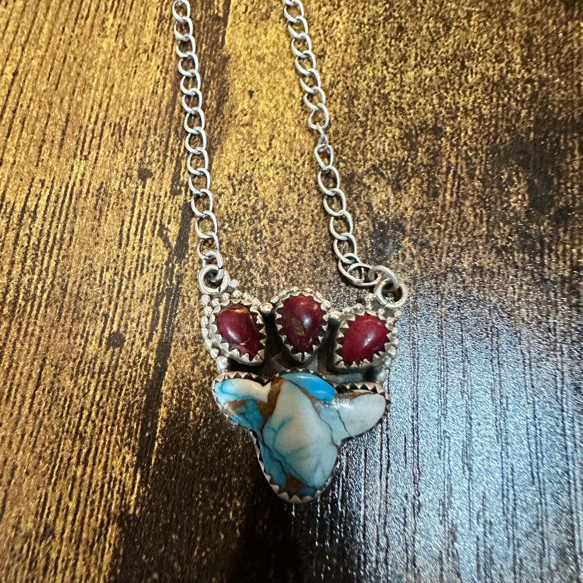 Kingman Dahlia Rose Necklace , 925 Sterling Silver, Signed Silver Elegant