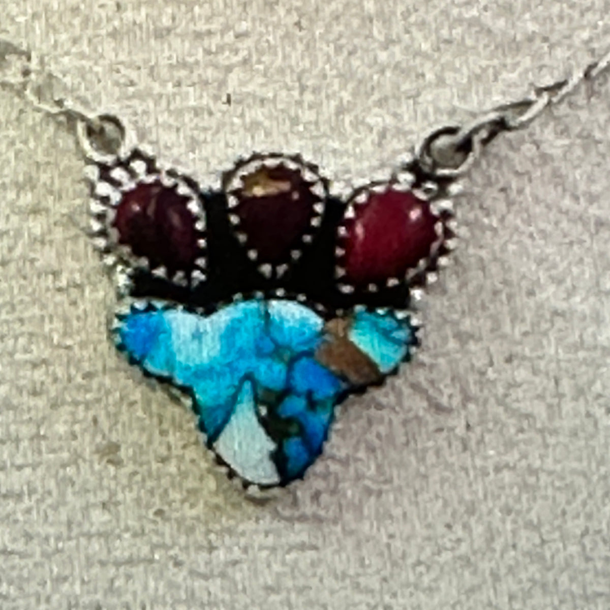 Kingman Dahlia Rose Necklace , 925 Sterling Silver, Signed Silver Elegant