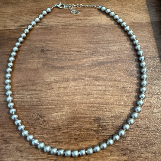 Handcrafted Western Chic, 16 Inch Silver Plated Beads Necklace with 3 Inch Extender WildWestBoho