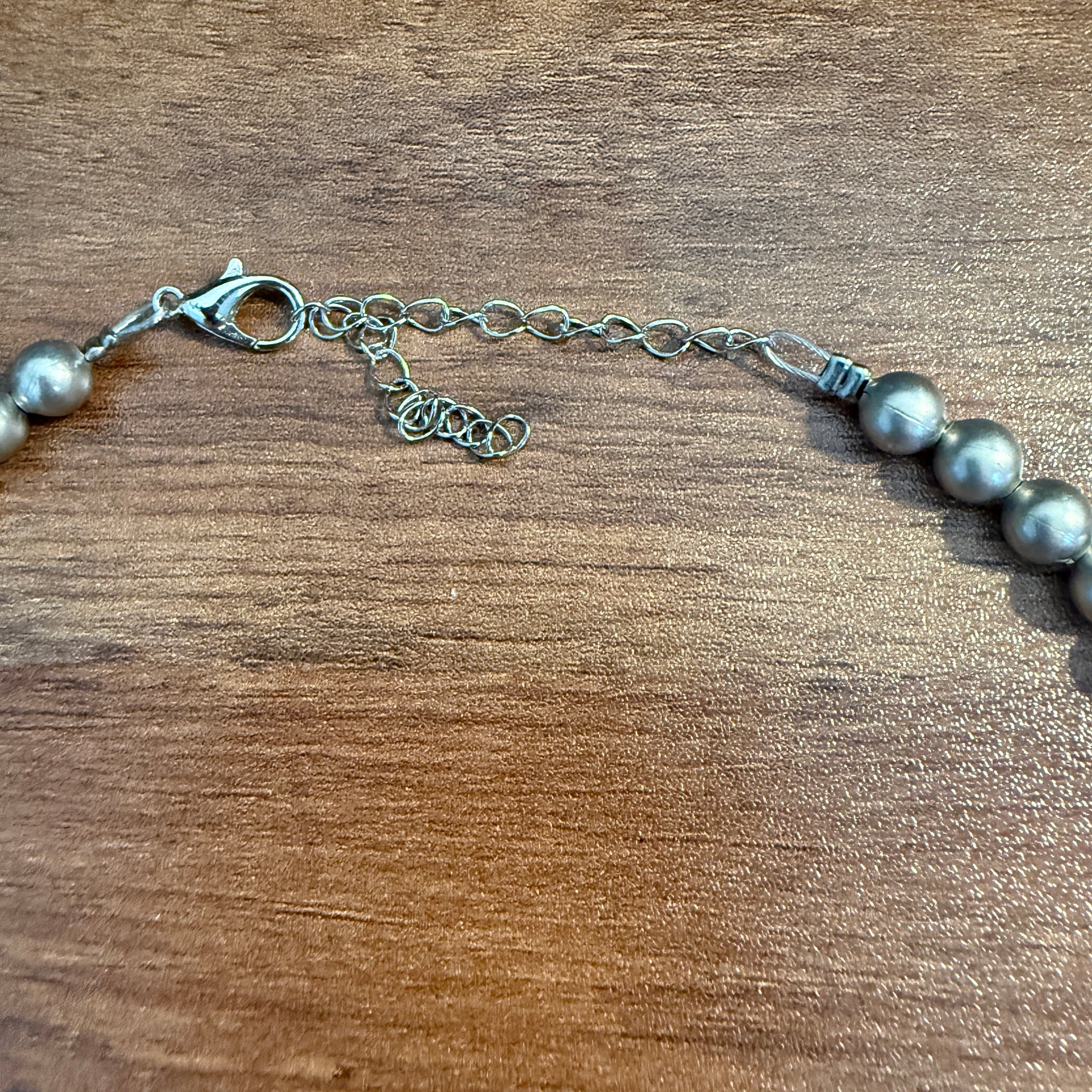 Handcrafted Western Chic, 16 Inch Silver Plated Beads Necklace with 3 Inch Extender WildWestBoho
