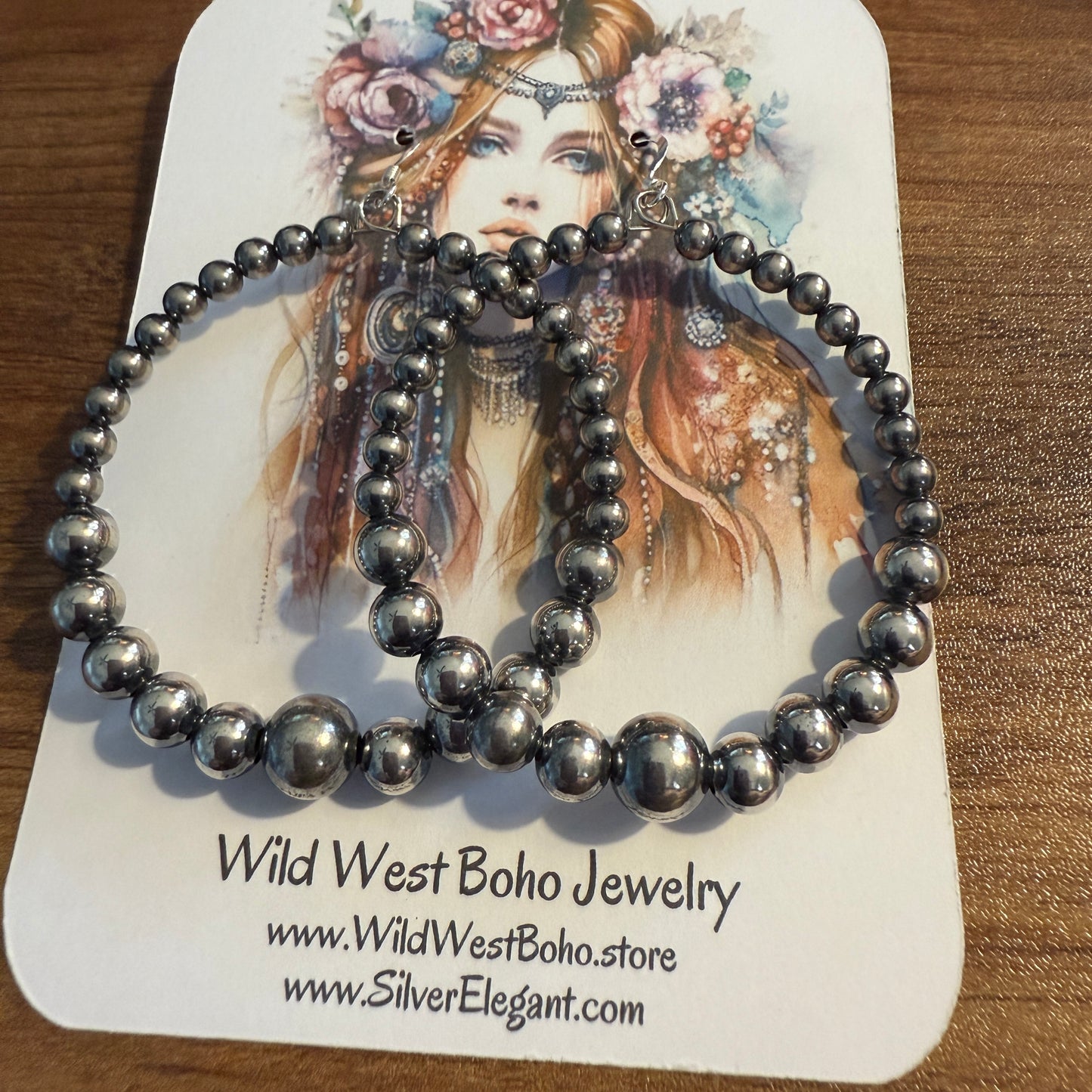 Only Sterling Silver Pearl Hoops Handcrafted Western Wedding Jewelry WildWestBoho
