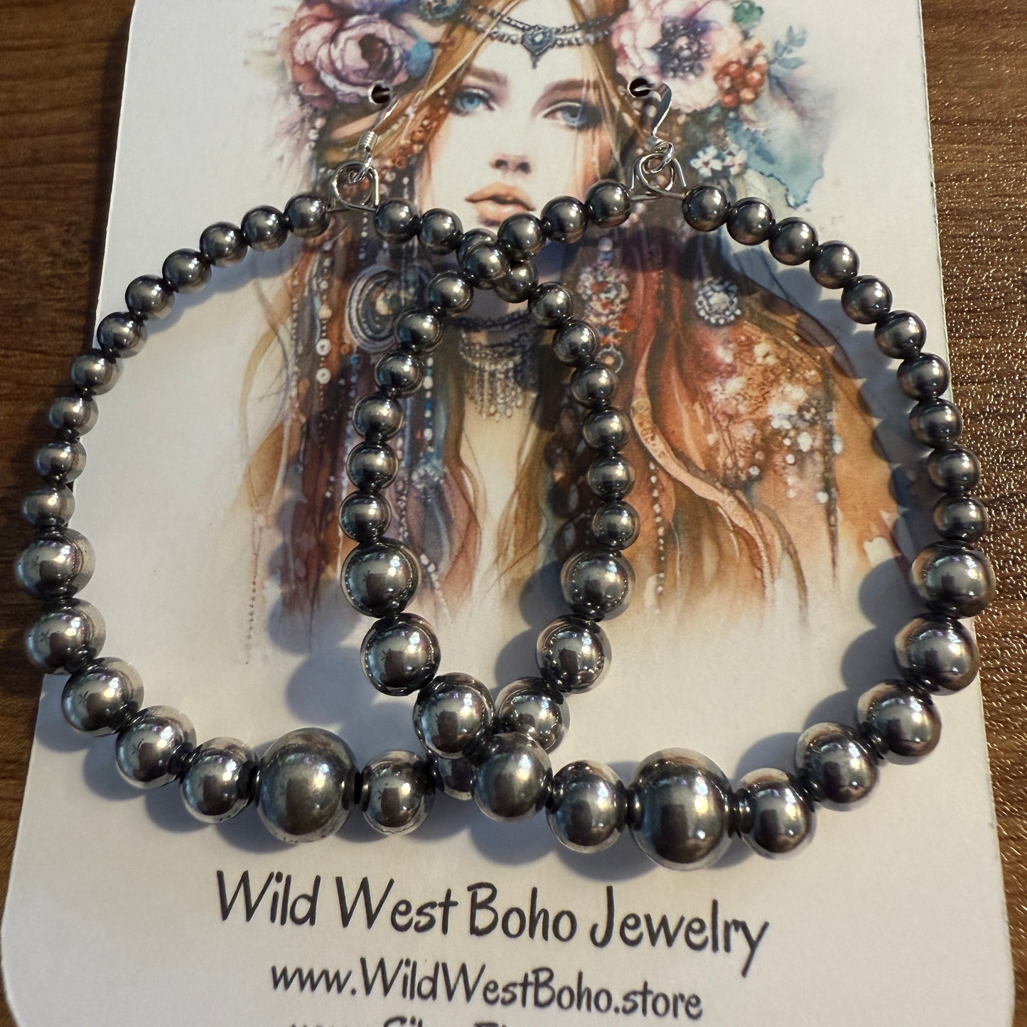 Only Sterling Silver Pearl Hoops Handcrafted Western Wedding Jewelry WildWestBoho
