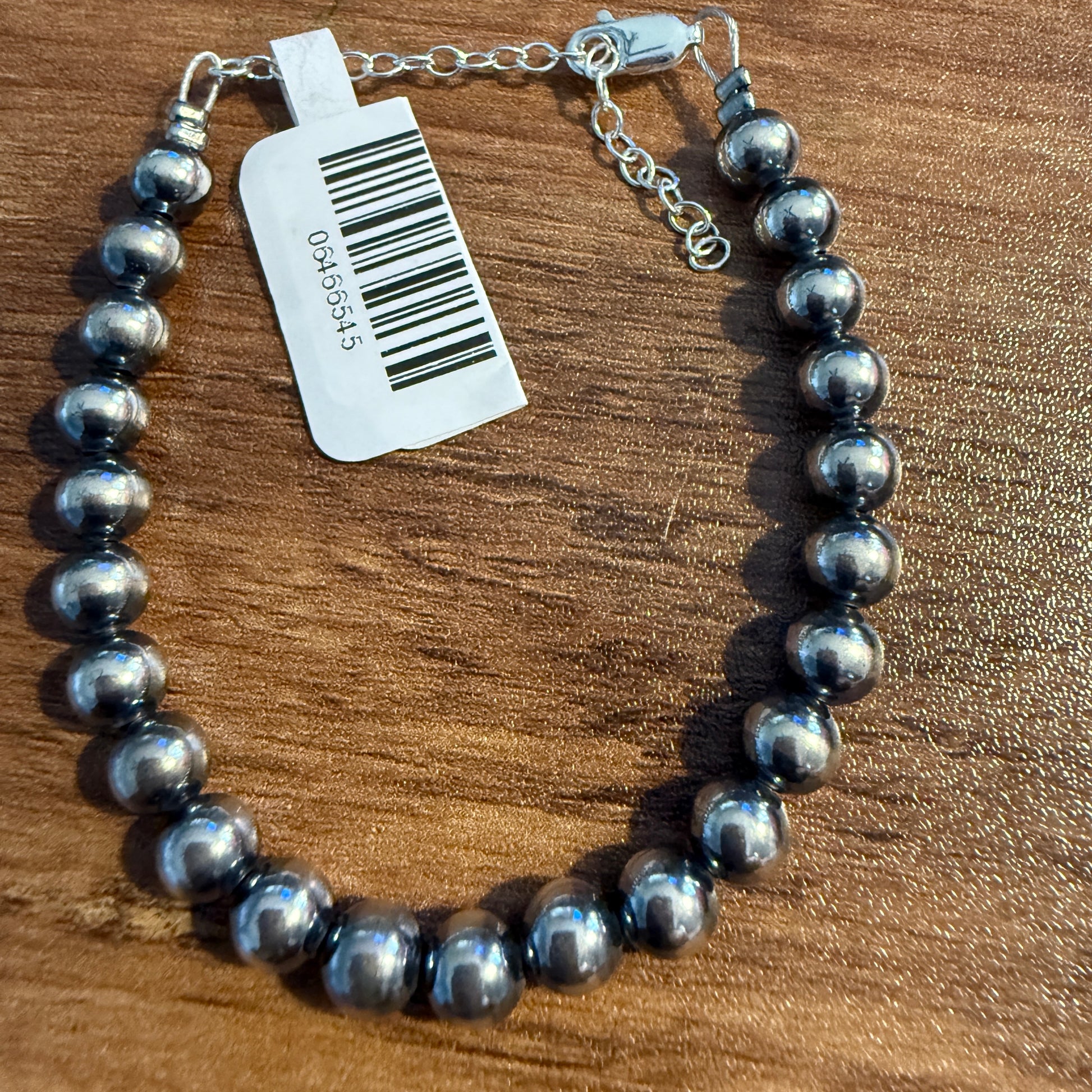 Sterling Silver Pearl Bracelet , 6 mm Pearls, 2 inch extender WildWestBoho