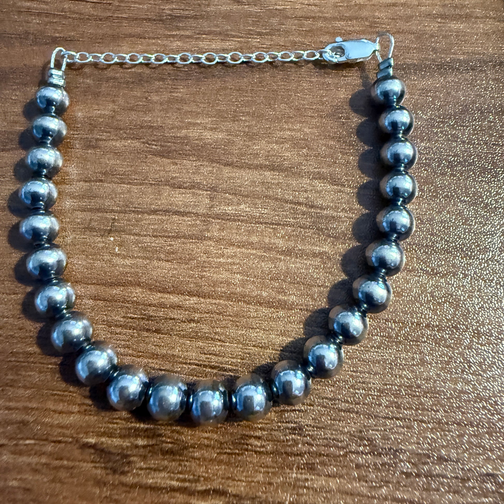 Sterling Silver Pearl Bracelet , 6 mm Pearls, 2 inch extender WildWestBoho
