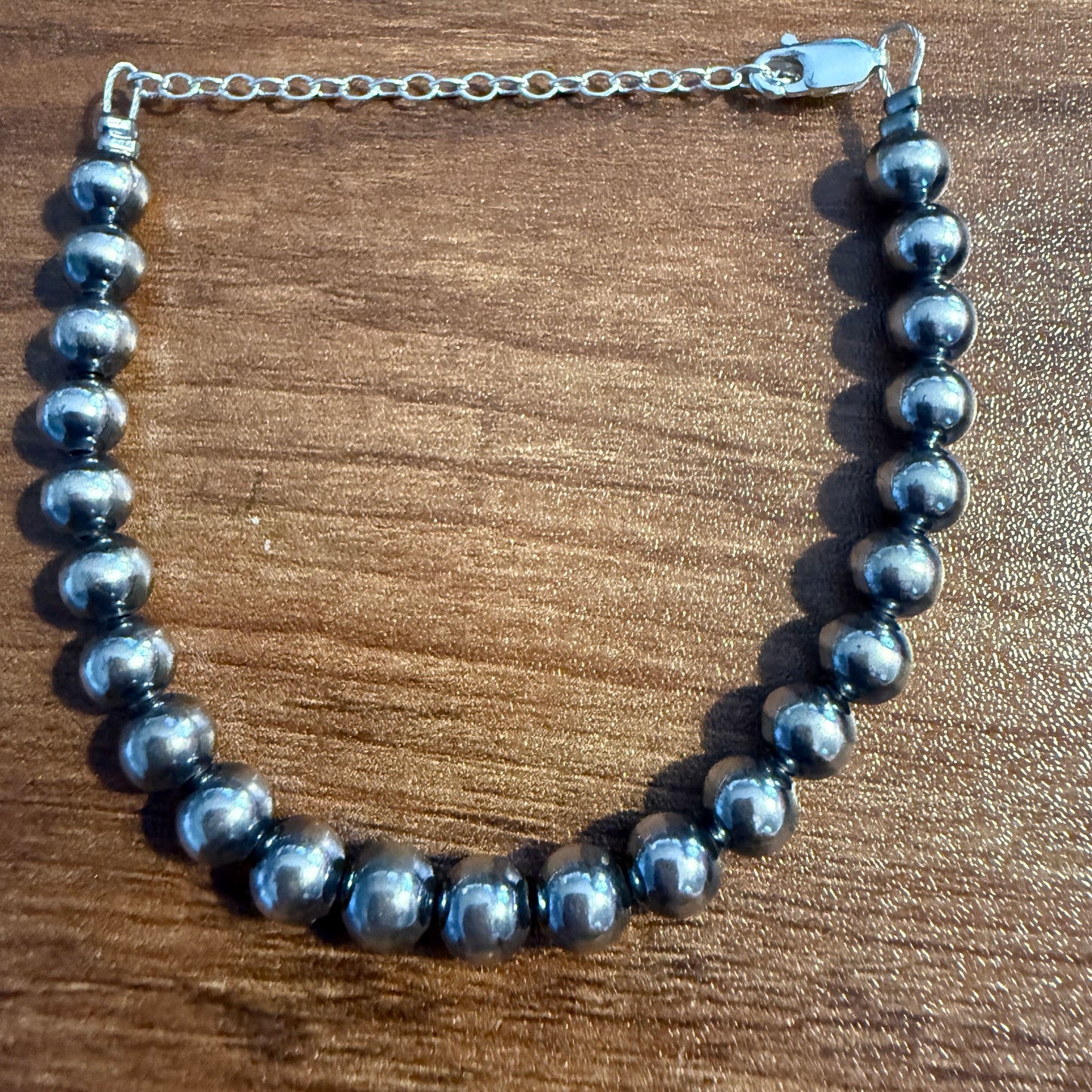 Sterling Silver Pearl Bracelet , 6 mm Pearls, 2 inch extender WildWestBoho
