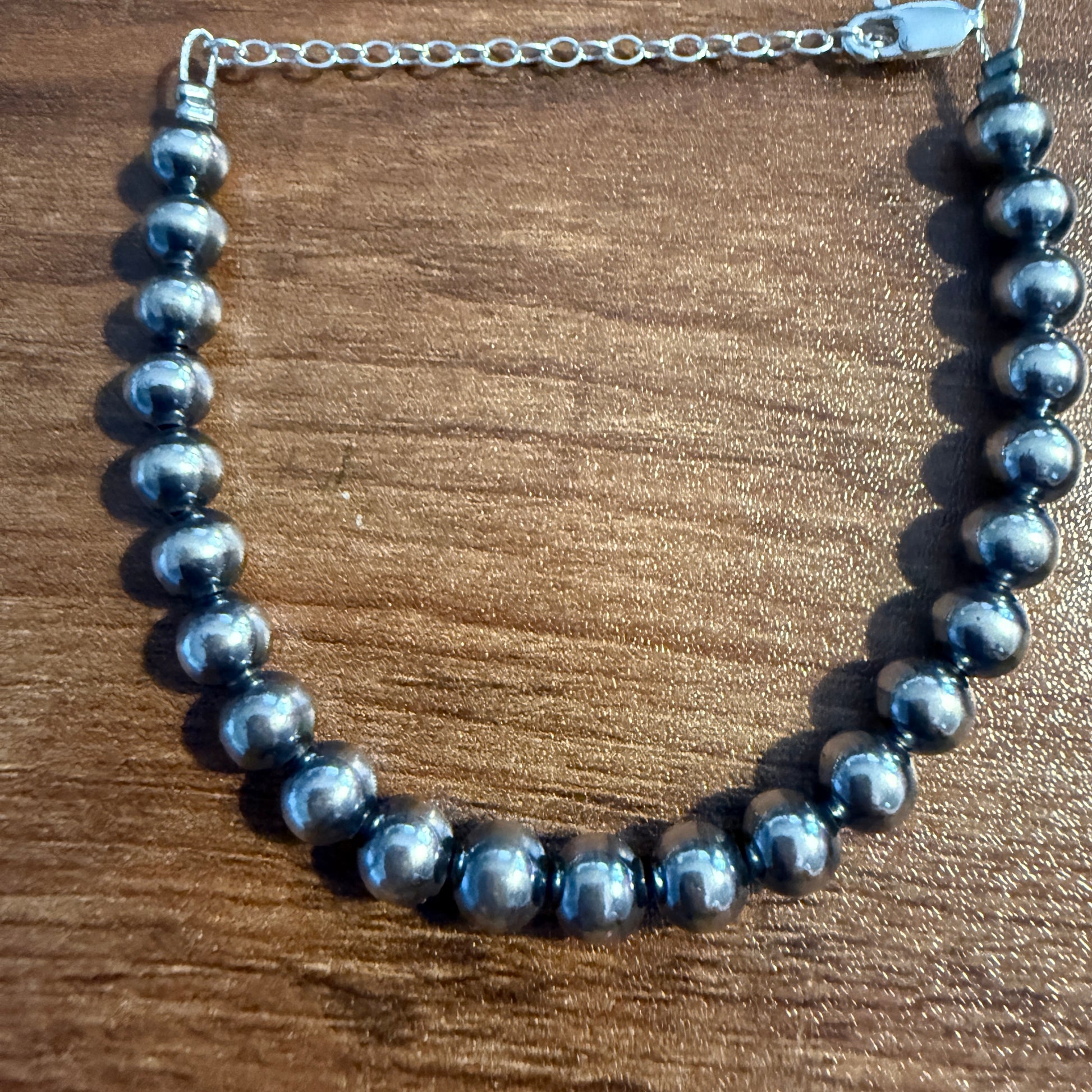 Sterling Silver Pearl Bracelet , 6 mm Pearls, 2 inch extender WildWestBoho