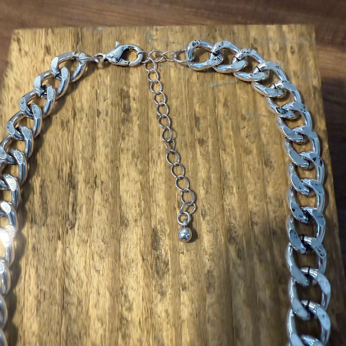 Western Concho Chain Necklace with Extender and Pendant WildWestBoho