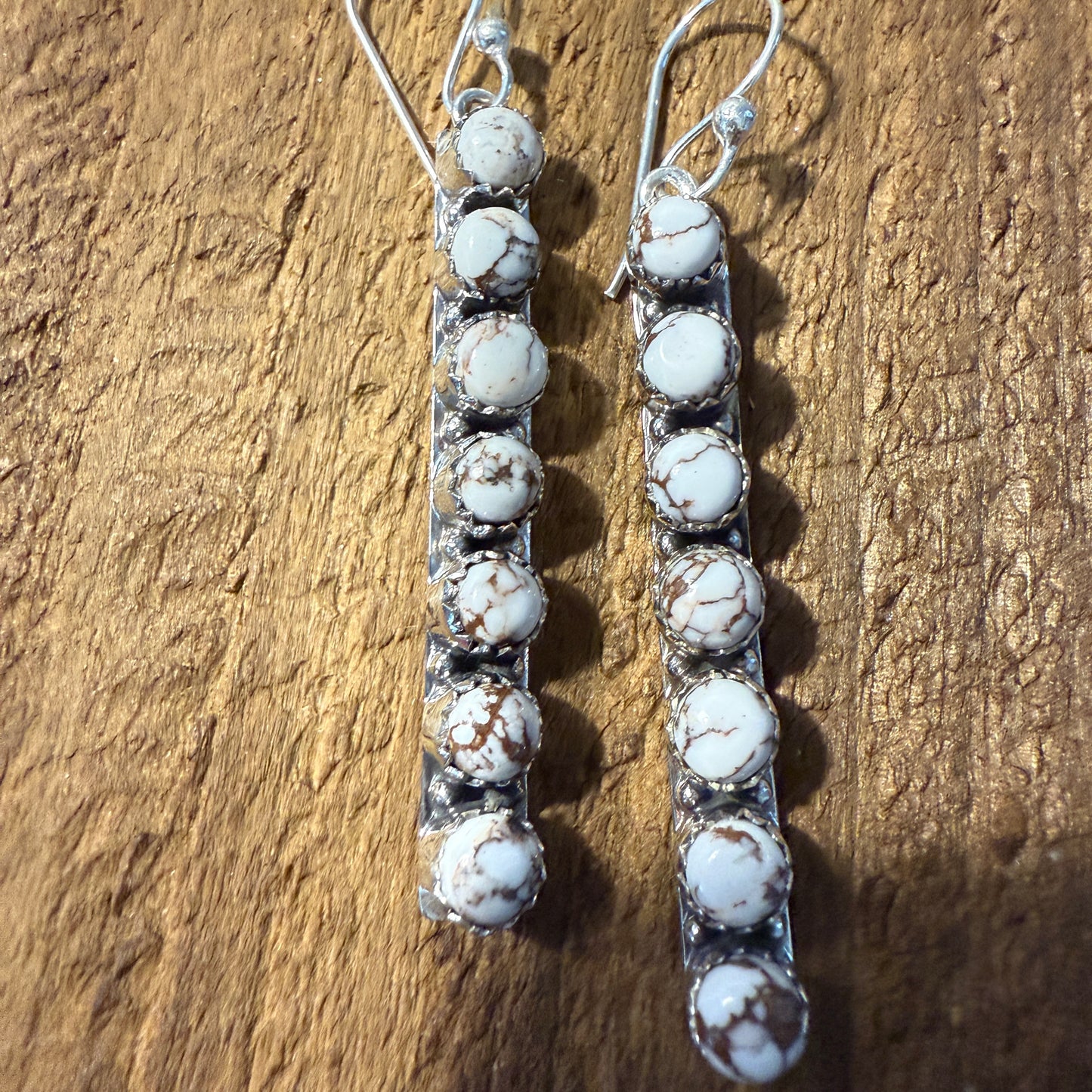 Wild Horse Jasper Dahlia Earrings 925 Sterling Silver Silver Elegant