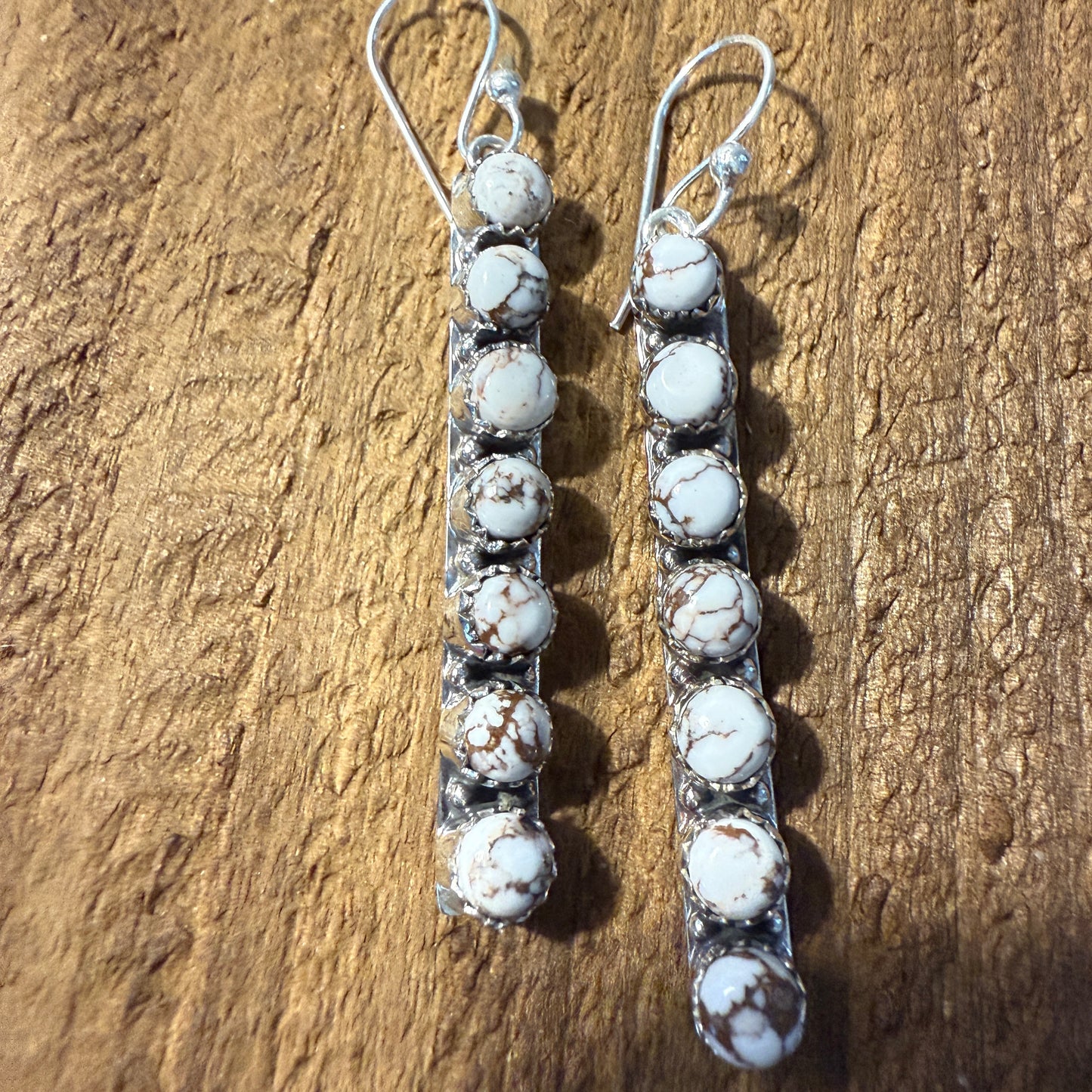 Wild Horse Jasper Dahlia Earrings 925 Sterling Silver Silver Elegant