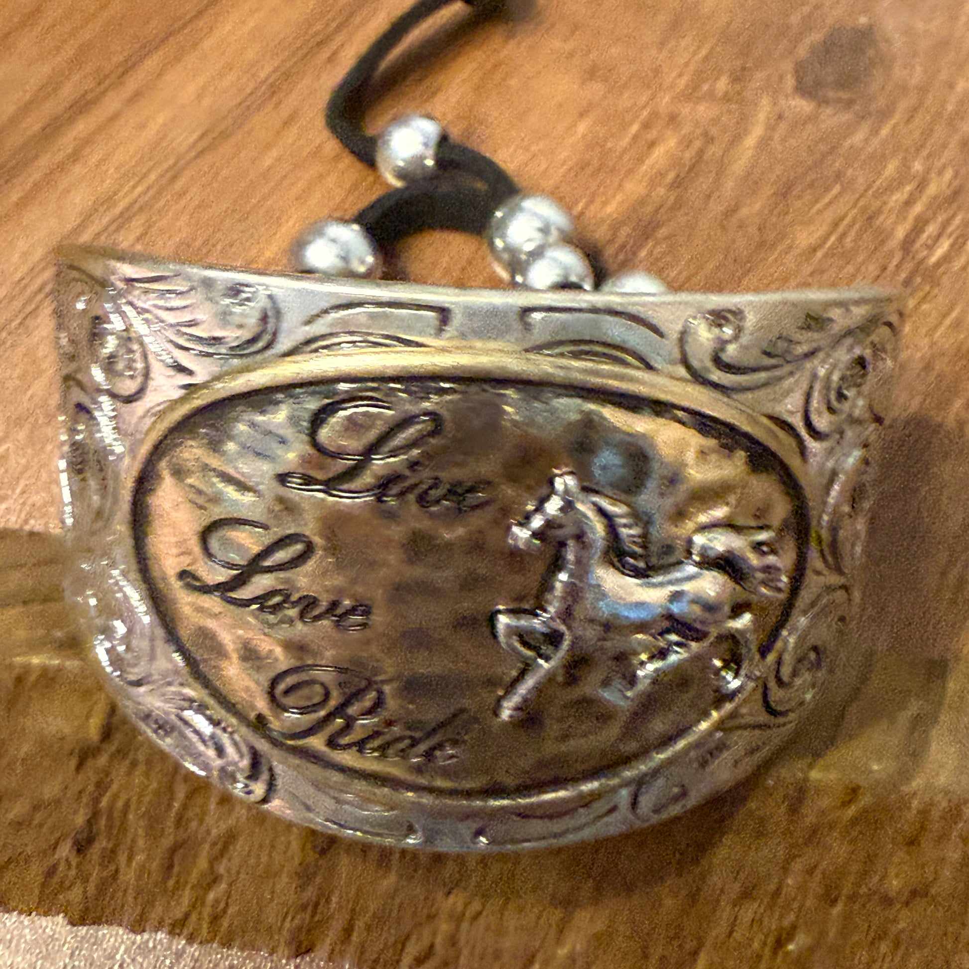 Live Love Ride Horse Western Bracelet Cuff With Silver Plate Finish WildWestBoho