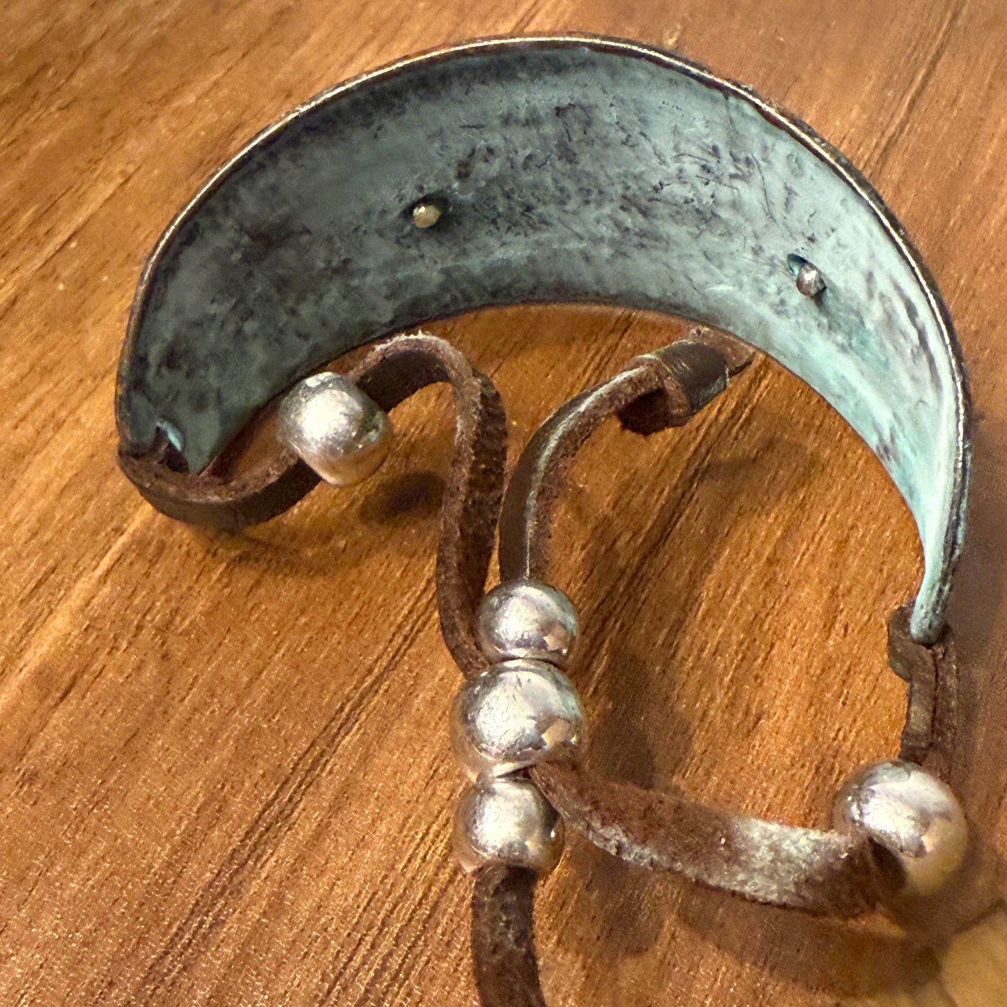 Hide Your Crazy And Act Like Lady Western Bracelet Cuff With Patina Turquoise Blue And Bullet Rhinestone Centerpiece WildWestBoho