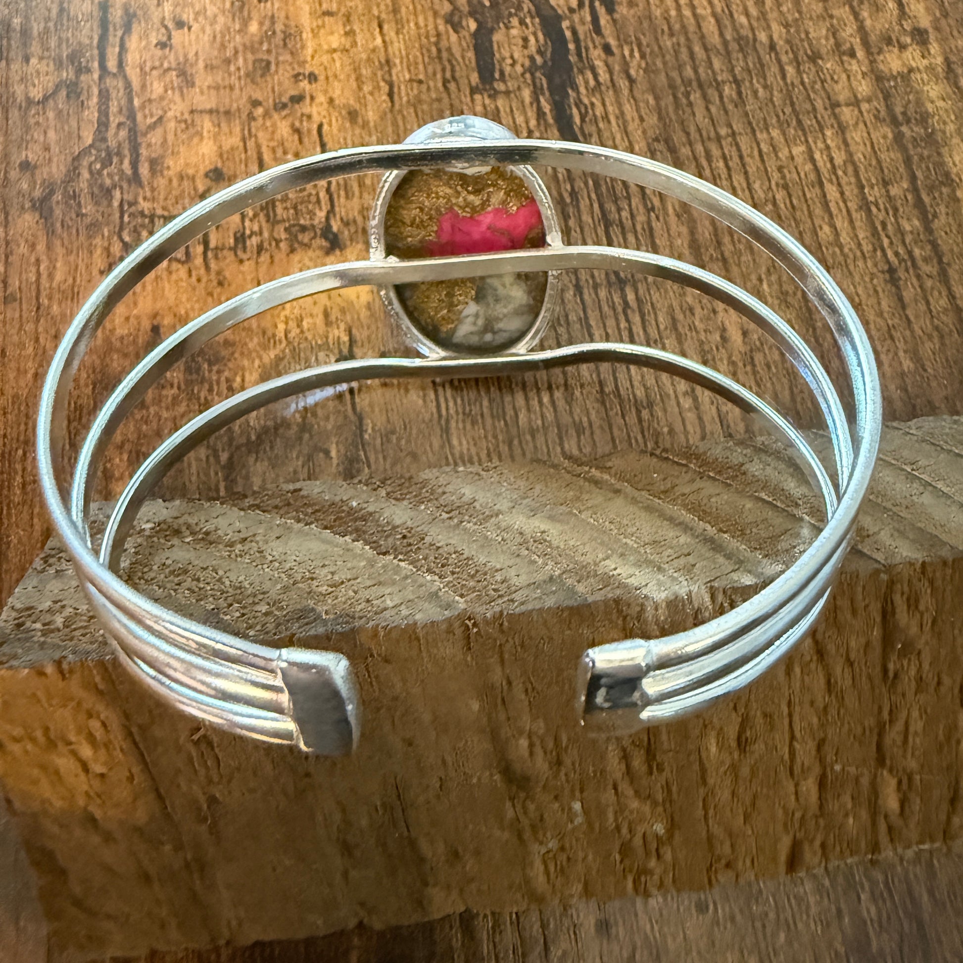 Cotton Candy Turquoise Dalhia 925 Sterling Silver Adjustable Wide Cuff Bangle Gemstone Silver Elegant