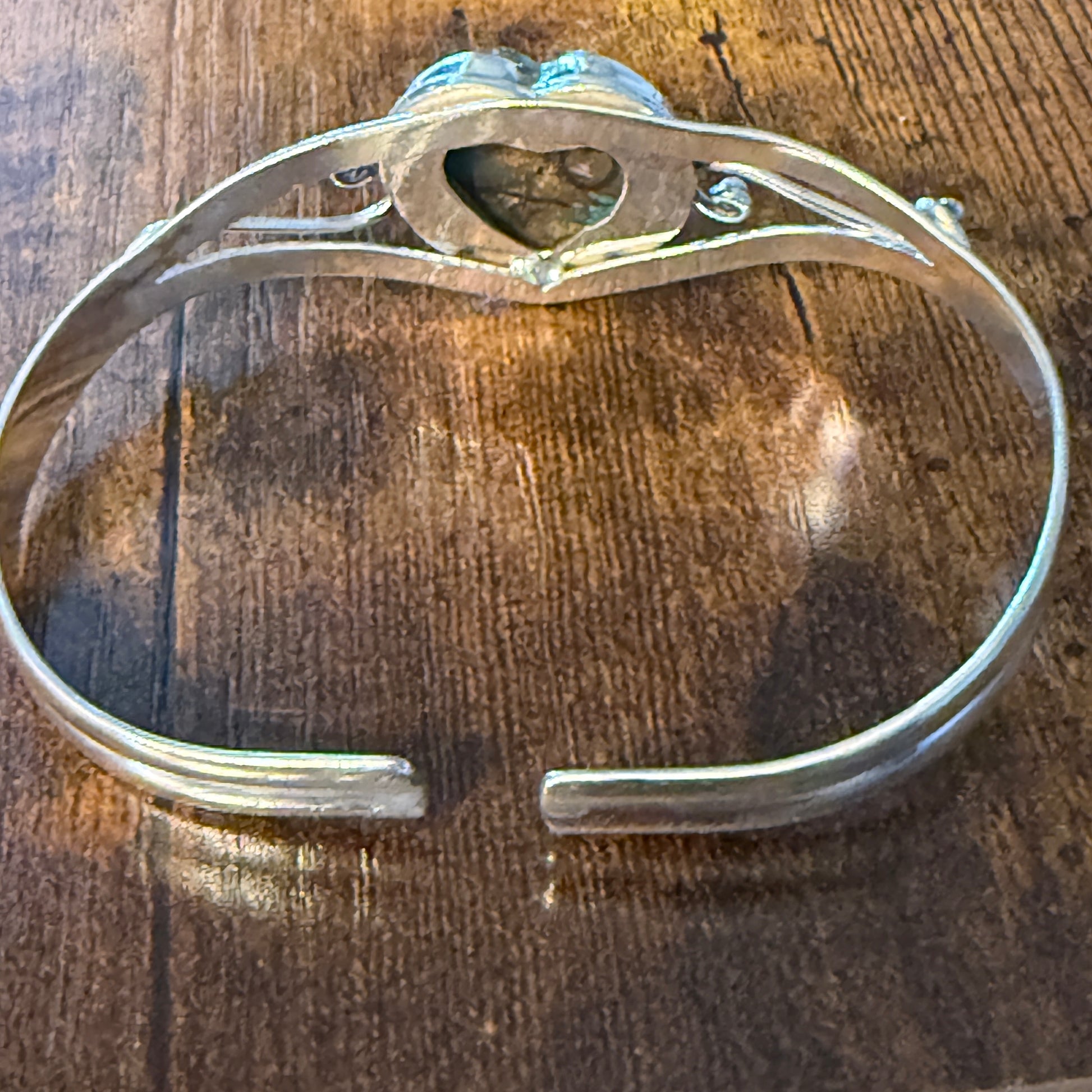 Oyster Copper Turquoise Bangle 925 Sterling Silver Adjustable Cuff Bangle Silver Elegant