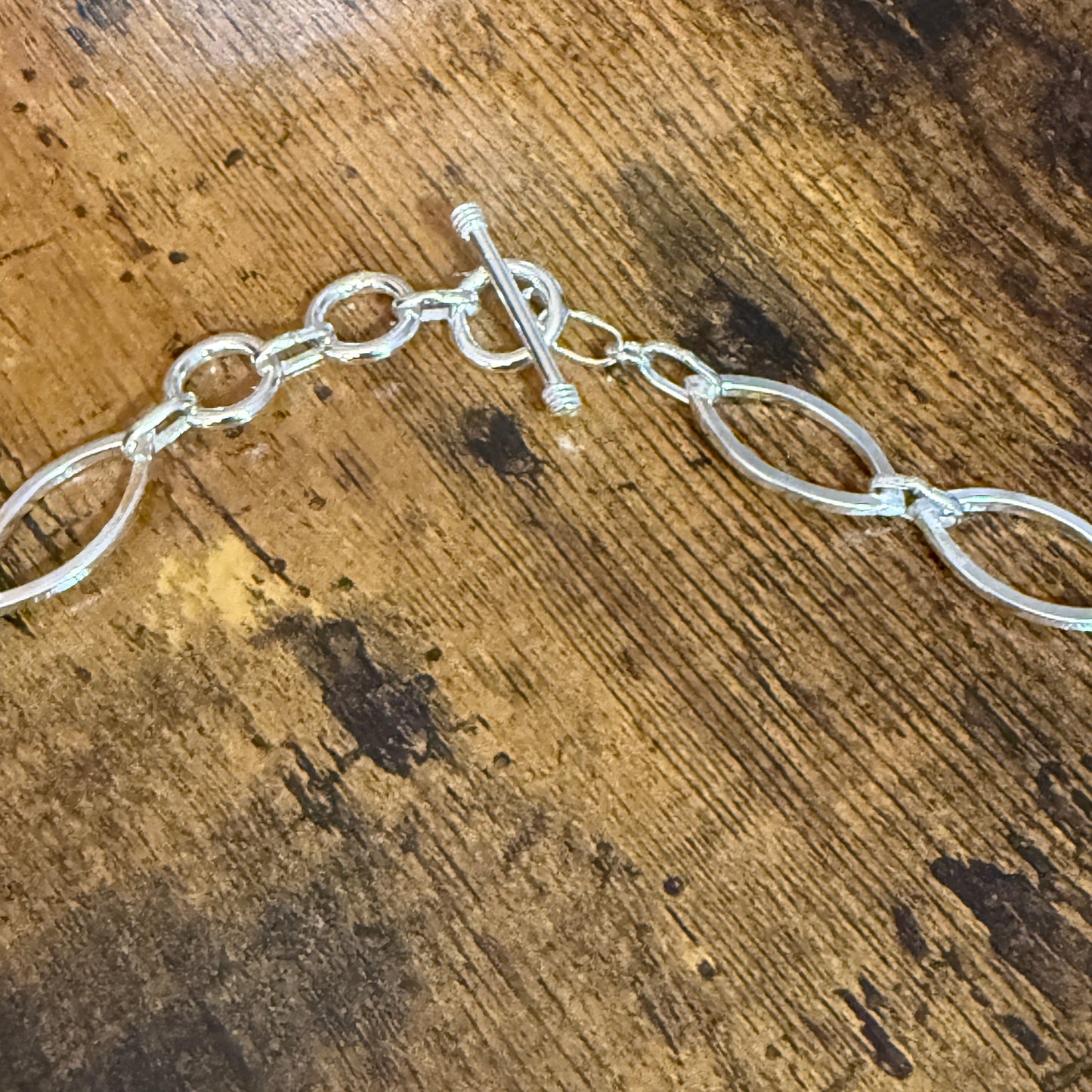 White Buffalo Dalhia Turquoise Stone Necklace With 925 Sterling Silver Link Silver Elegant