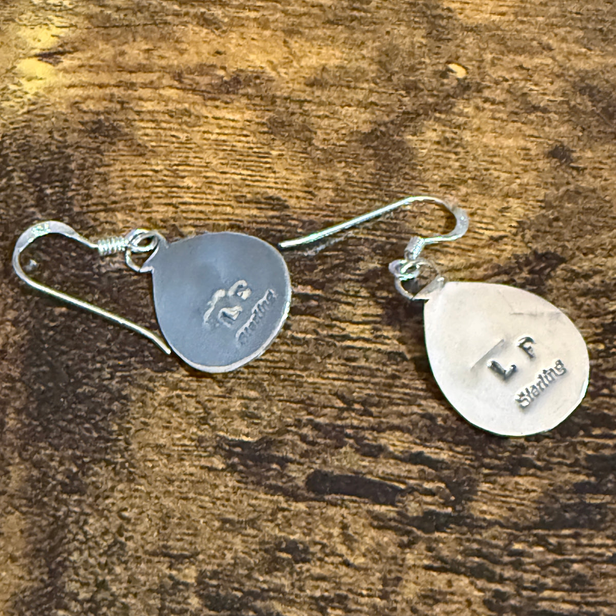 Navajo Inspired Coral Bear Paw Dangle Earrings in Sterling Silver by Leta Parker Silver Elegant
