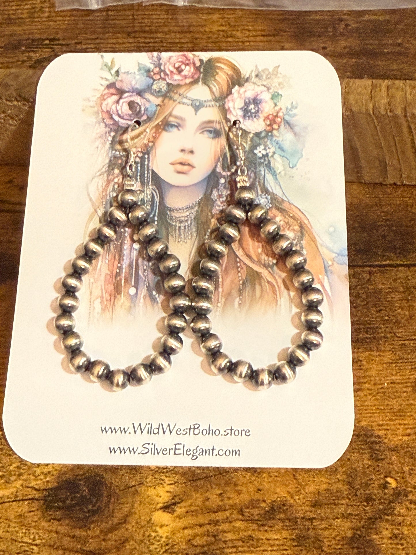 Native Inspired Sterling Silver Round Navajo Pearl Loop Dangle Earrings By Jake Silver Elegant