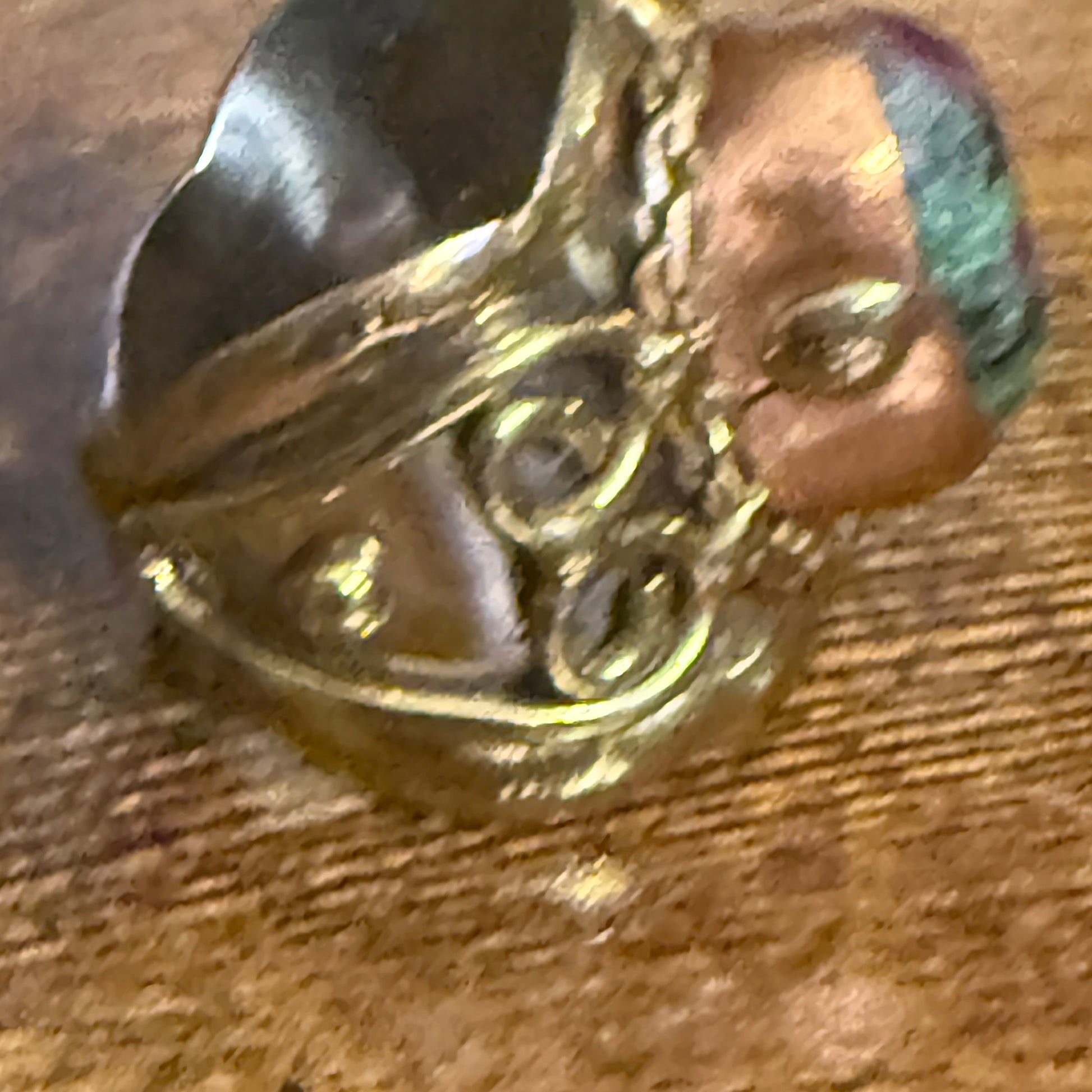 Handcrafted Ruby Fuchsite Natural Gemstone Adjustable Ring Mixed Metals Silver Elegant