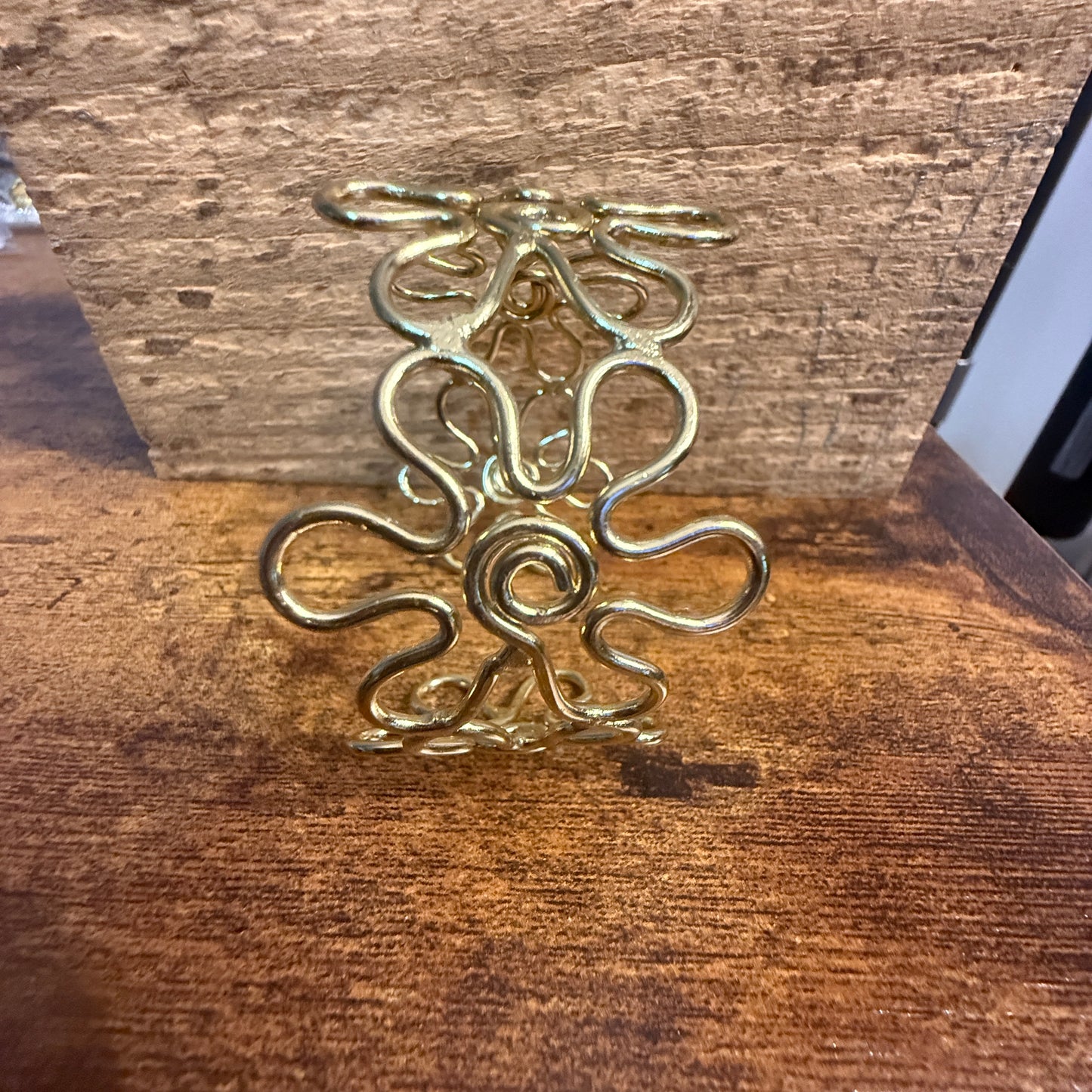 Gold Plated Floral Cuff With Intricate Botanical Design Anju Jewelry