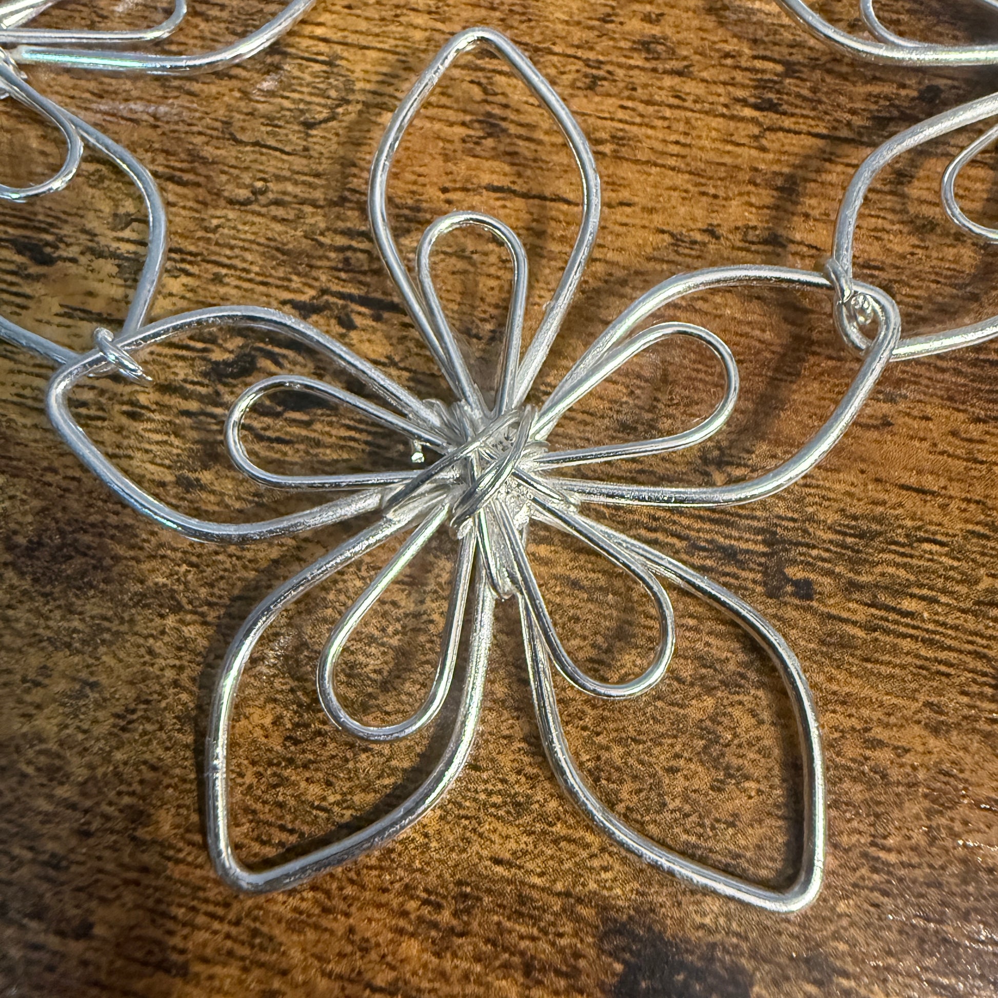 Handcrafted Floral Blooming Petals Silver Necklace With Anti Tarnish Coating Anju Jewelry