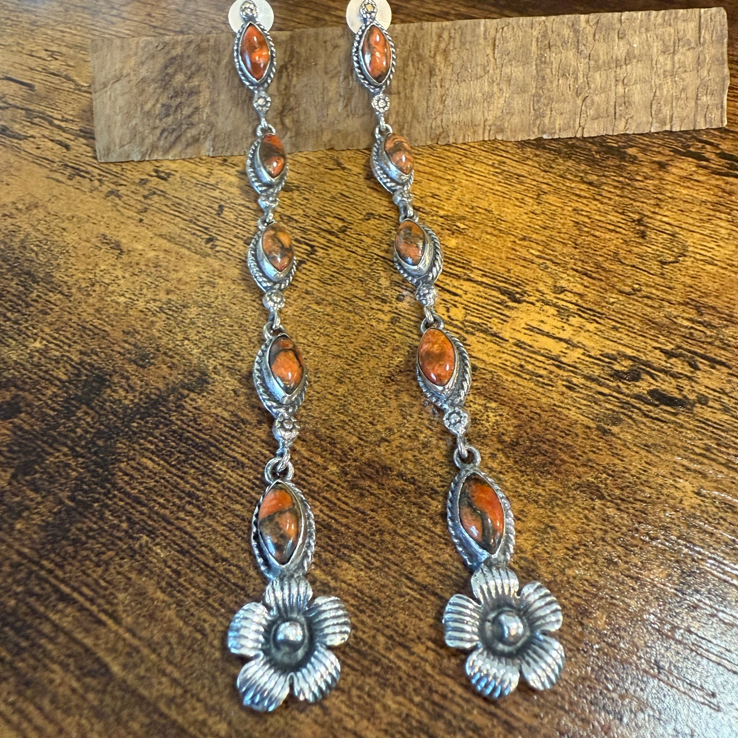Copper Sponge Coral Turquoise Gemstone Sterling Silver Handmade Stud Earring Silver Elegant