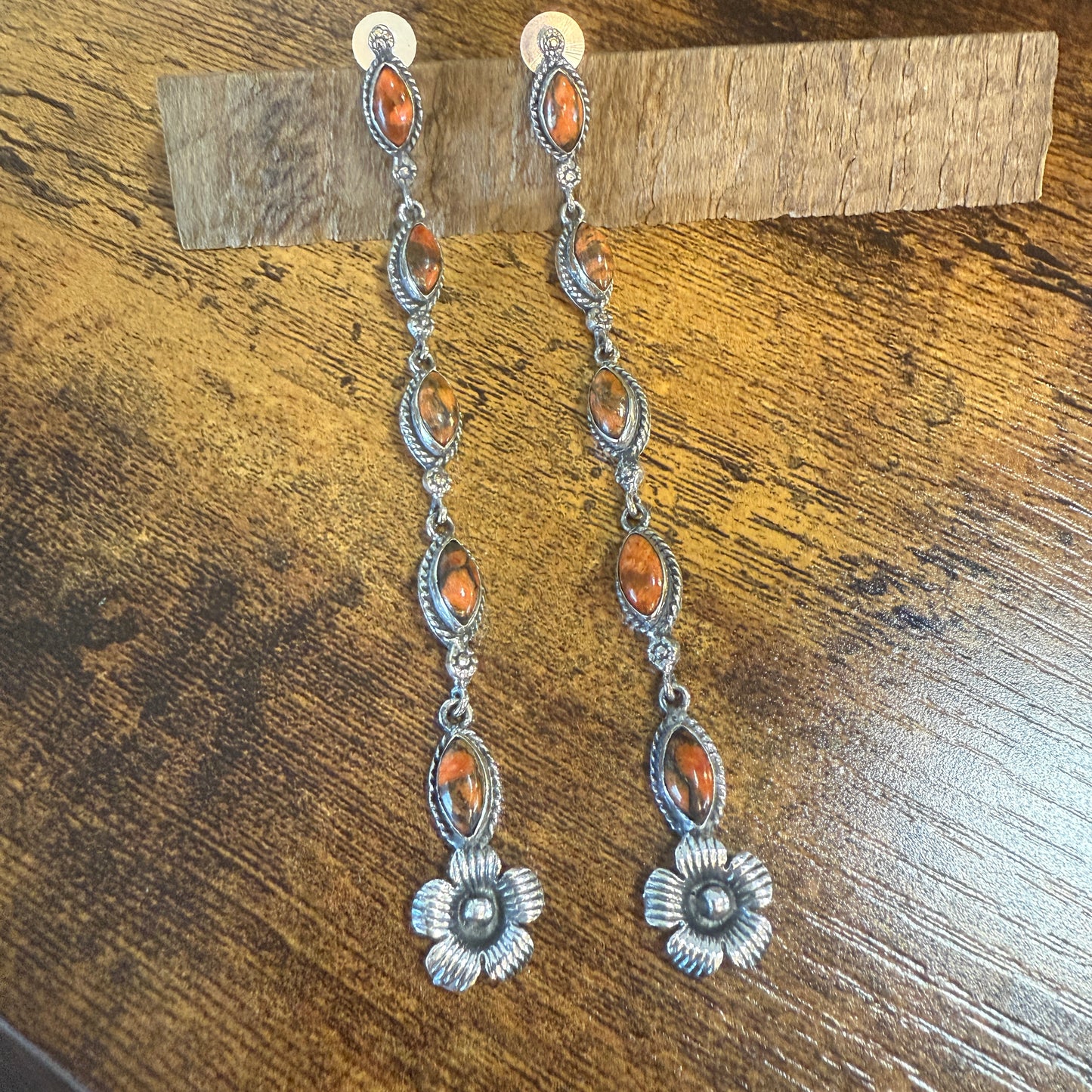 Copper Sponge Coral Turquoise Gemstone Sterling Silver Handmade Stud Earring Silver Elegant