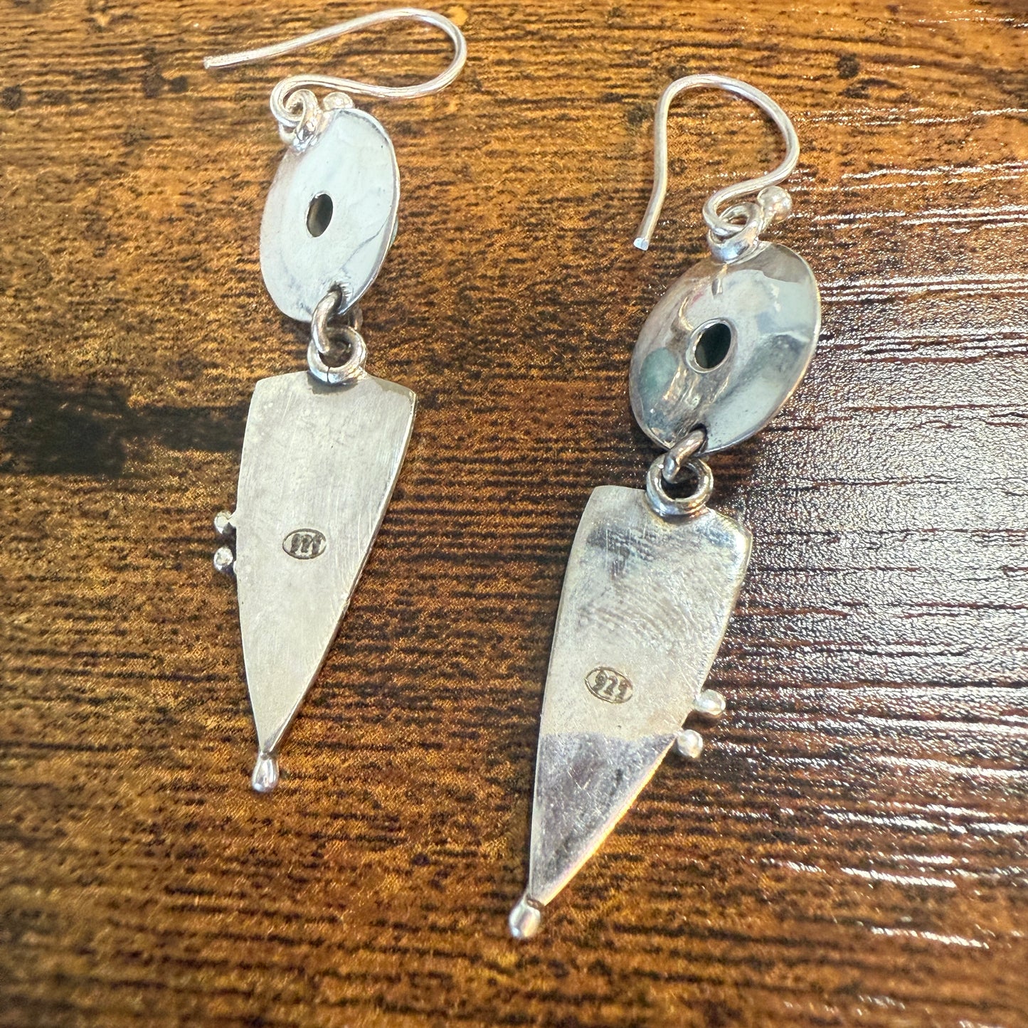 Kingman Turquoise Gemstone Handmade 925 Sterling Silver Earrings 2.34 Inches Silver Elegant