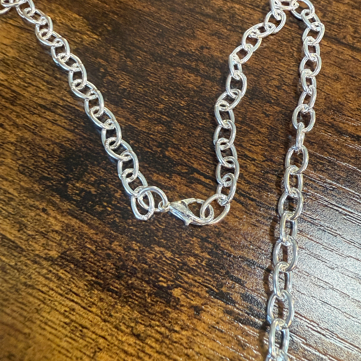 Leopard Skin Jasper Gemstone Ethnic Chain Necklace 925 Sterling Silver 18 Inch Silver Elegant