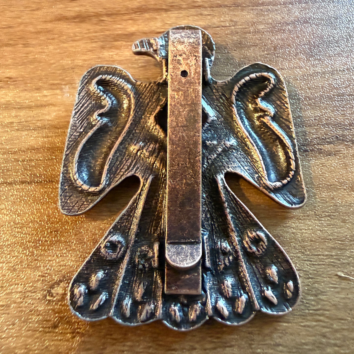 Navajo Style Copper Thunderbird Pendant Or Belt Slide, 2 Inch Silver Elegant