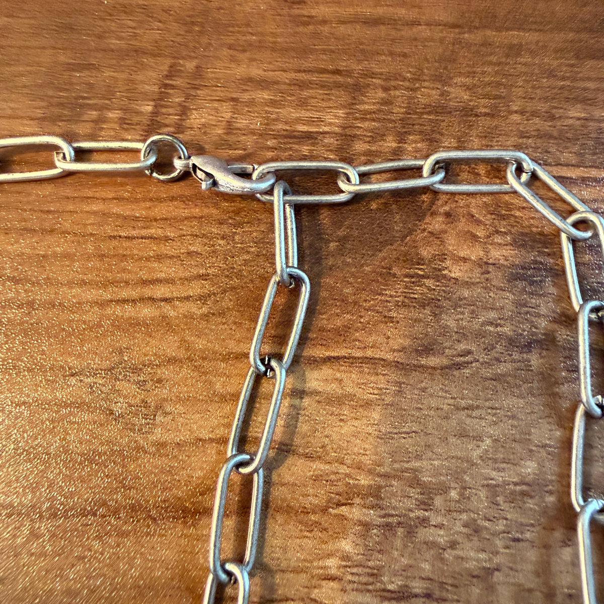 Handcrafted Boho Faux Light Pink Stone Animal Claw Necklace On Silver Chain 29 Inches Silver Elegant