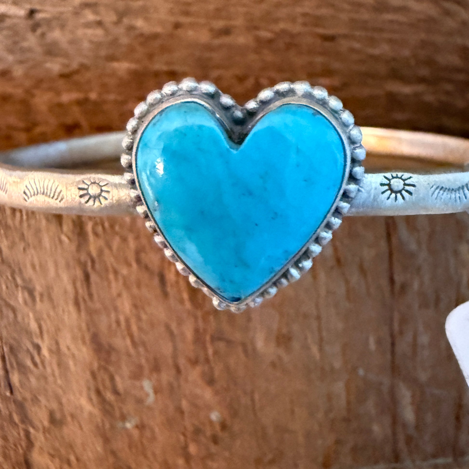 Navajo Inspired Tonopah Turquoise Sterling Silver Cuff Bracelet Adjustable Wild West Boho