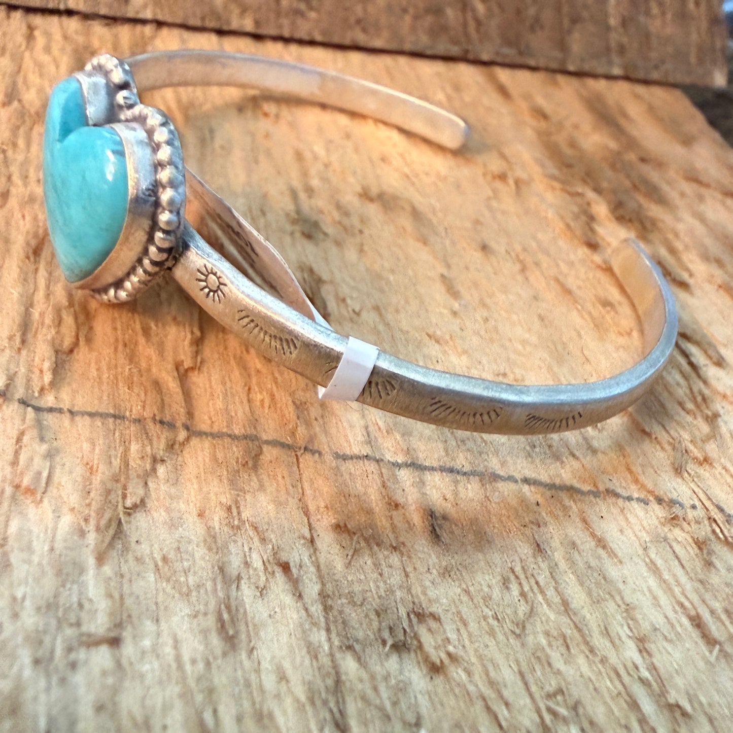 Navajo Inspired Tonopah Turquoise Sterling Silver Cuff Bracelet Adjustable Wild West Boho