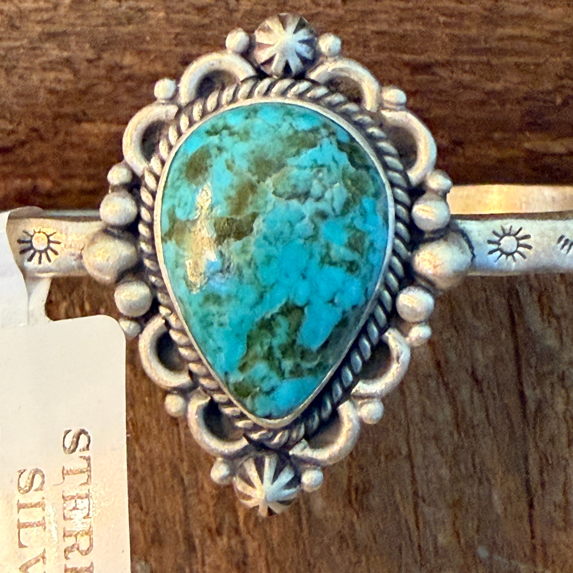 Tonopah Turquoise 925 Sterling Silver Cuff Bracelet Native Inspired Adjustable Wild West Boho