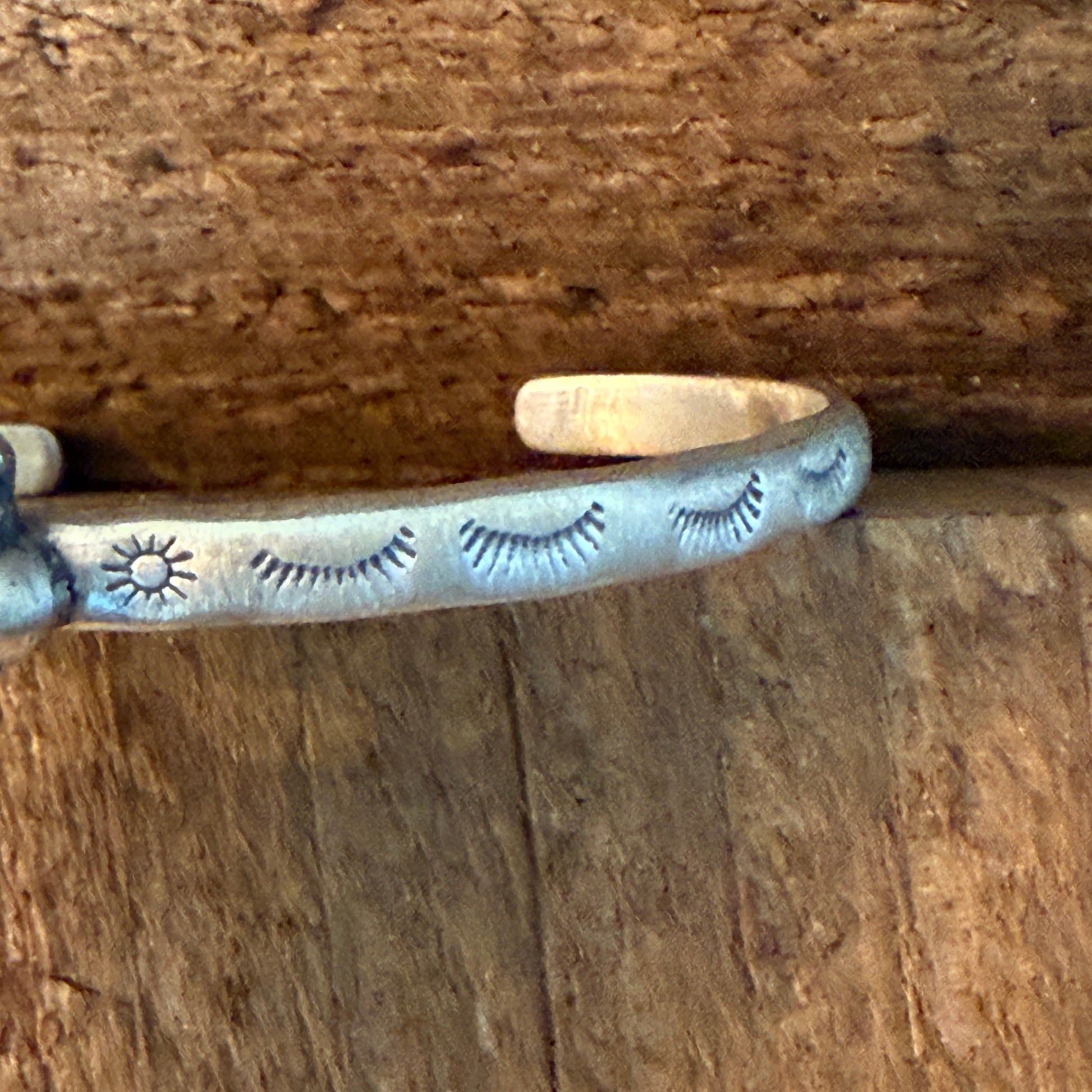 Tonopah Turquoise 925 Sterling Silver Cuff Bracelet Native Inspired Adjustable Wild West Boho