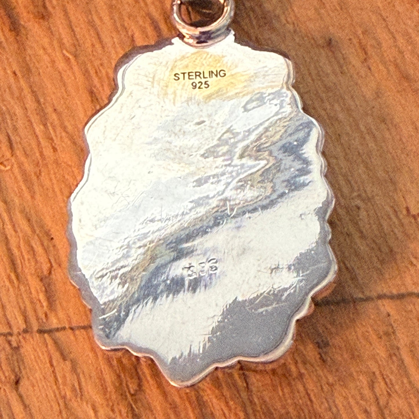 Navajo Inspired Palomino Turquoise Cluster Pendant Sterling Silver Wild West Boho