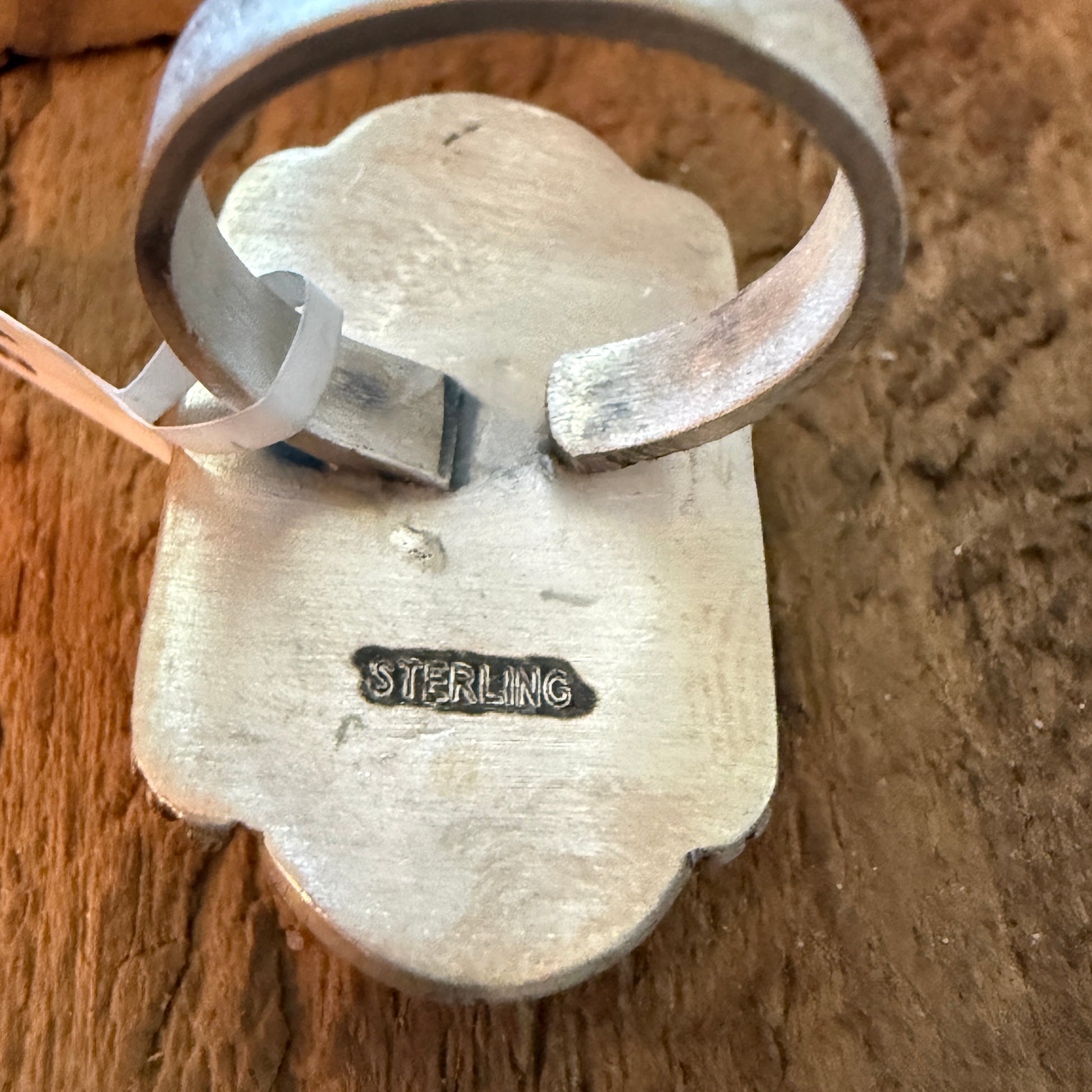 Handcrafted Dry Creek Turquoise Gemstone Ring Sterling Silver Adjustable Wild West Boho