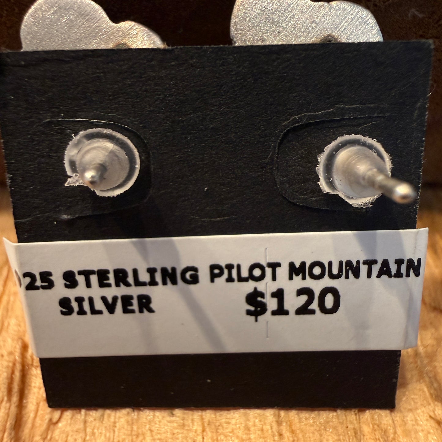 Pilot Mountain Turquoise Stud Earrings In 925 Sterling Silver Wild West Boho