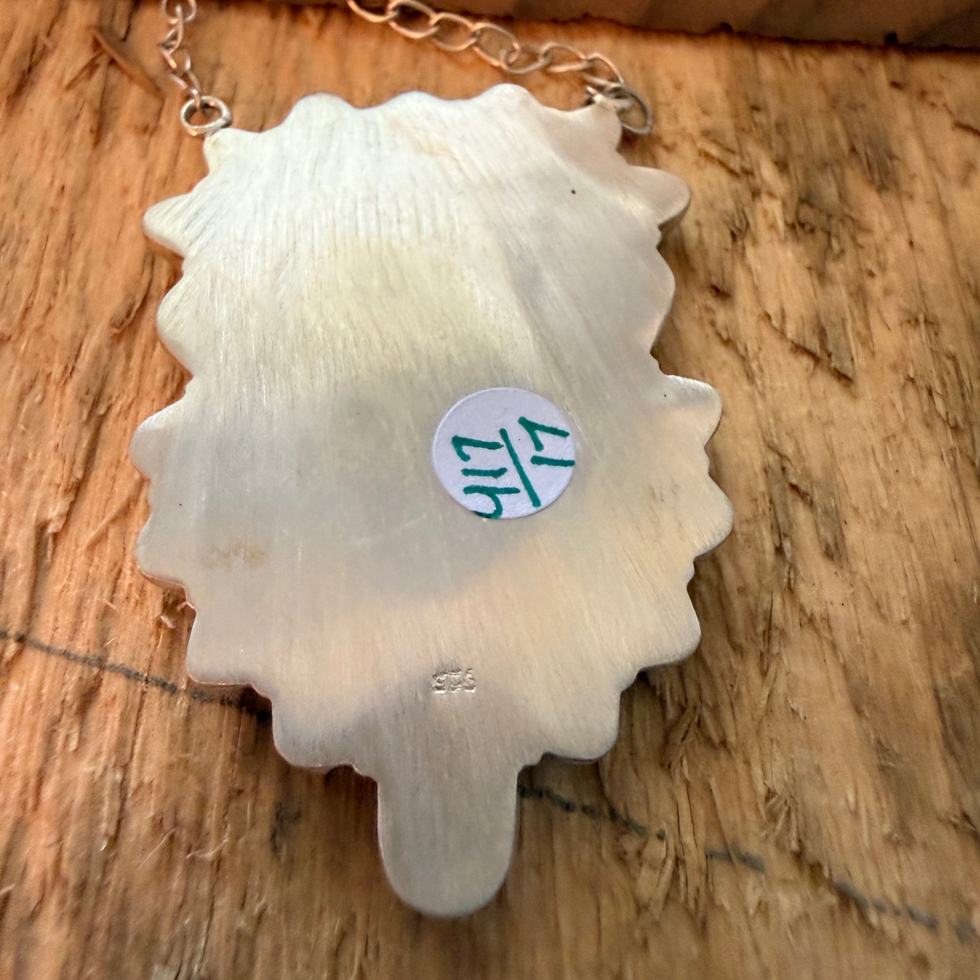 Handcrafted Cotton Candy Dahlia Gemstone Double Heart Necklace 16 Inch Wild West Boho