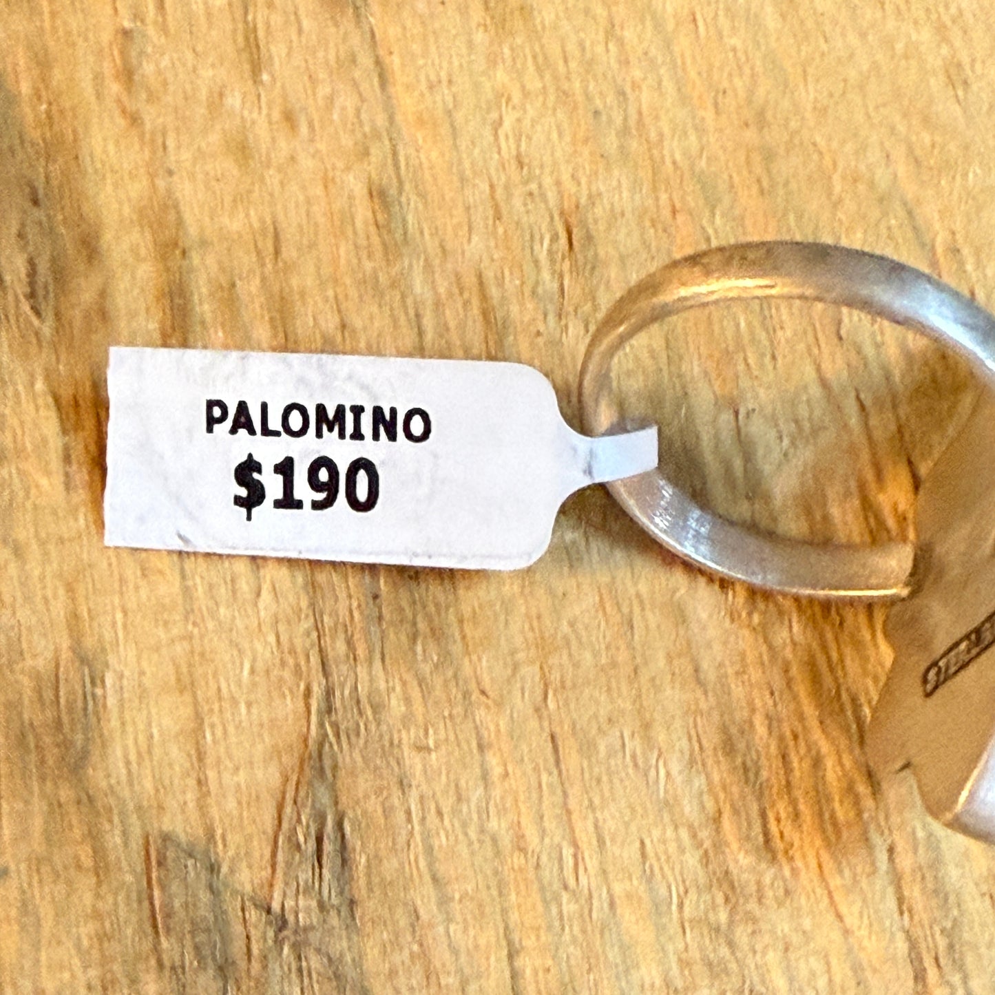 Pink Conch and Palomino Four Gemstones Adjustable Ring in Sterling Silver Wild West Boho