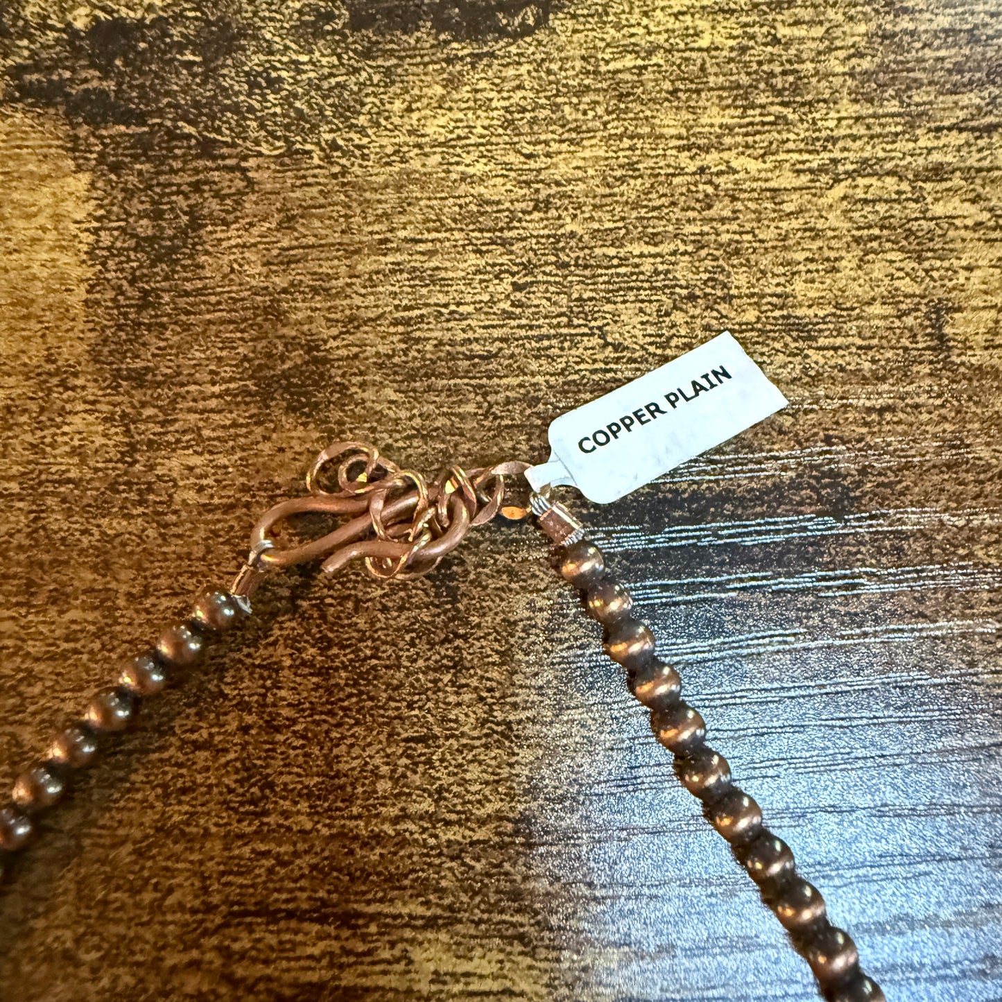 Genuine Copper Pearl Necklace With Wild Horse Gemstone Copper Pendant, 18 Inch Wild West Boho