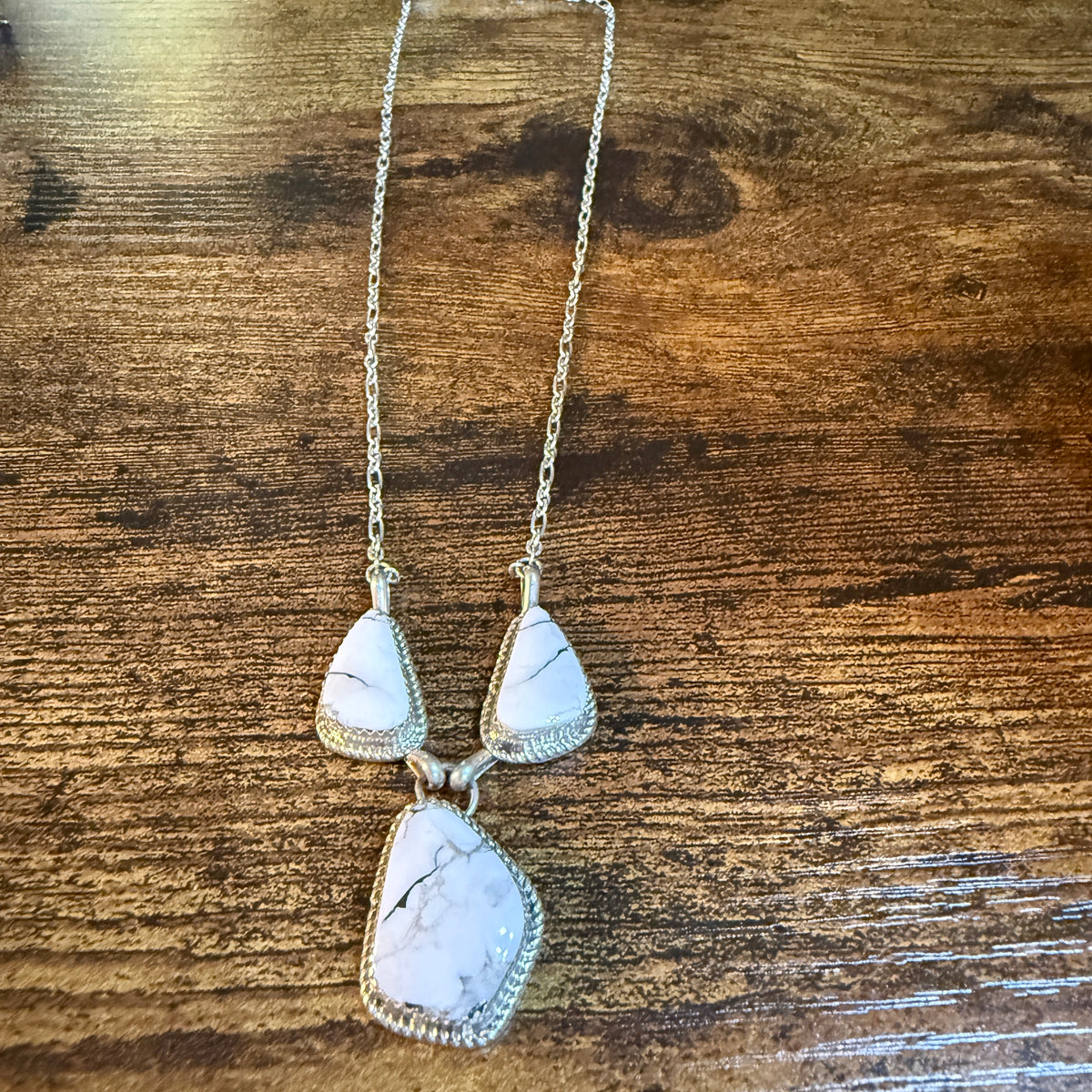 Jennifer Begay White Buffalo Dahlia Gemstone Necklace Sterling Silver 16in Wild West Boho