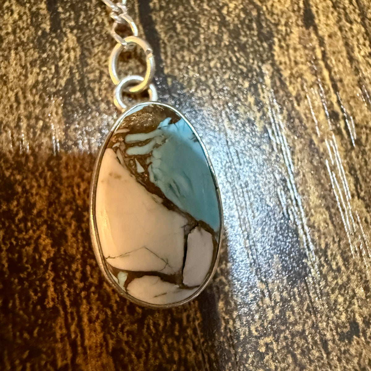 Signed Joseph Begay Cotton Candy Dahlia Necklace 18 Inch Chain 5 Inch Extension Wild West Boho
