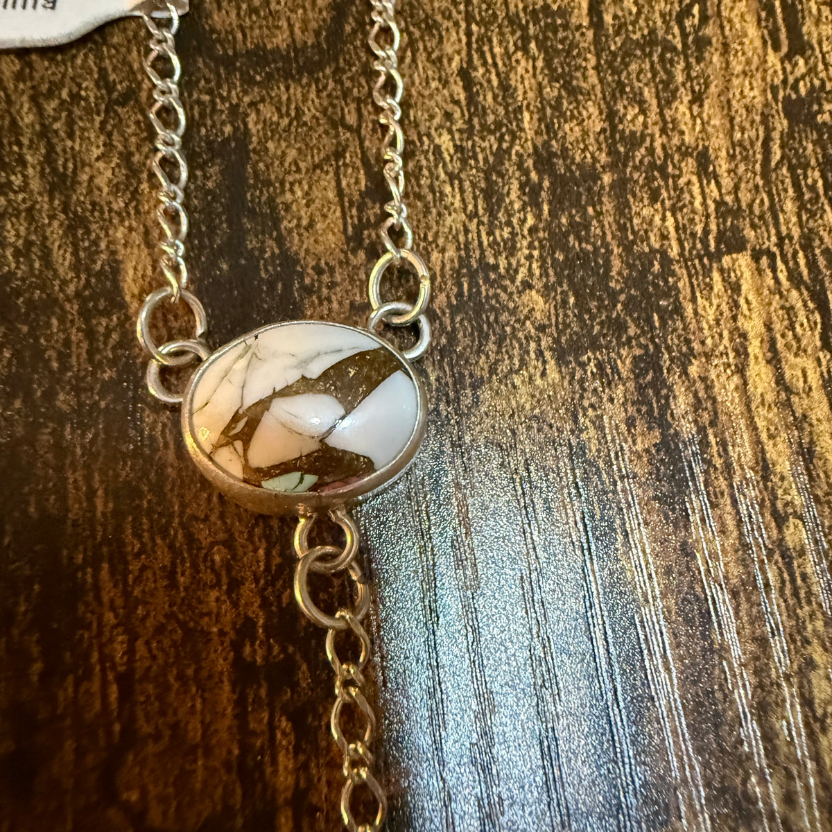 Signed Joseph Begay Cotton Candy Dahlia Necklace 18 Inch Chain 5 Inch Extension Wild West Boho