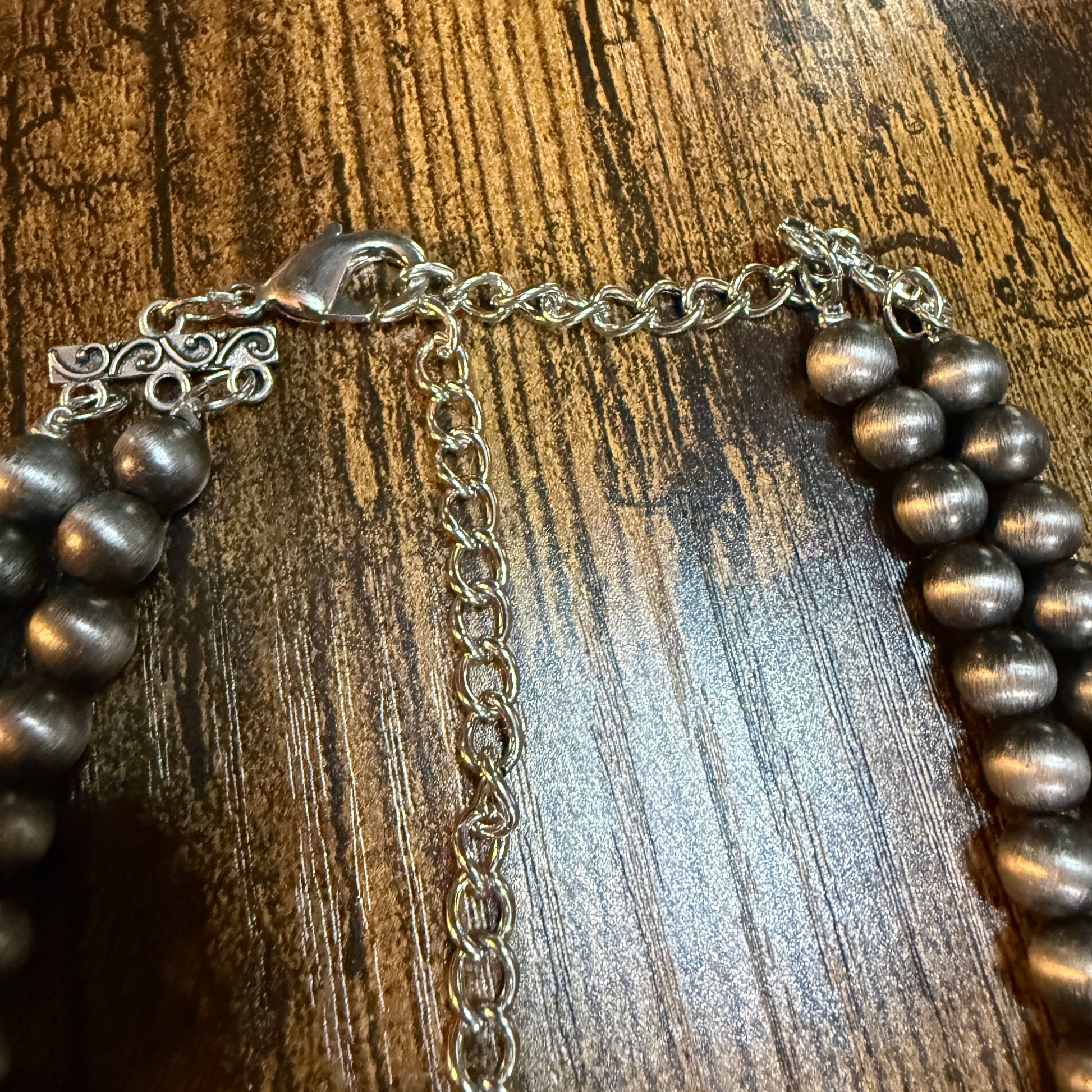 Handmade Navajo Style Turquoise Two Strand Choker Necklace 16 To 21 Inches With Extender Wild West Boho