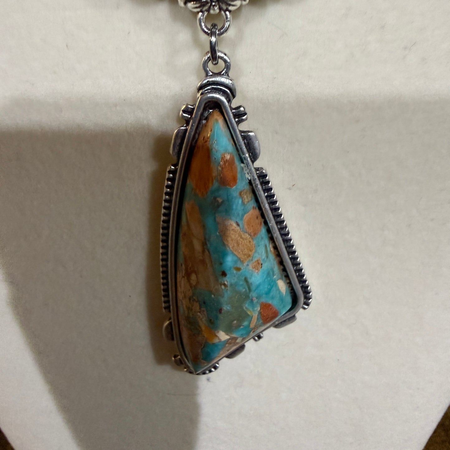 Western Gemstone Necklace Adjustable 16 To 21 Inches With Navajo Style Beads Wild West Boho