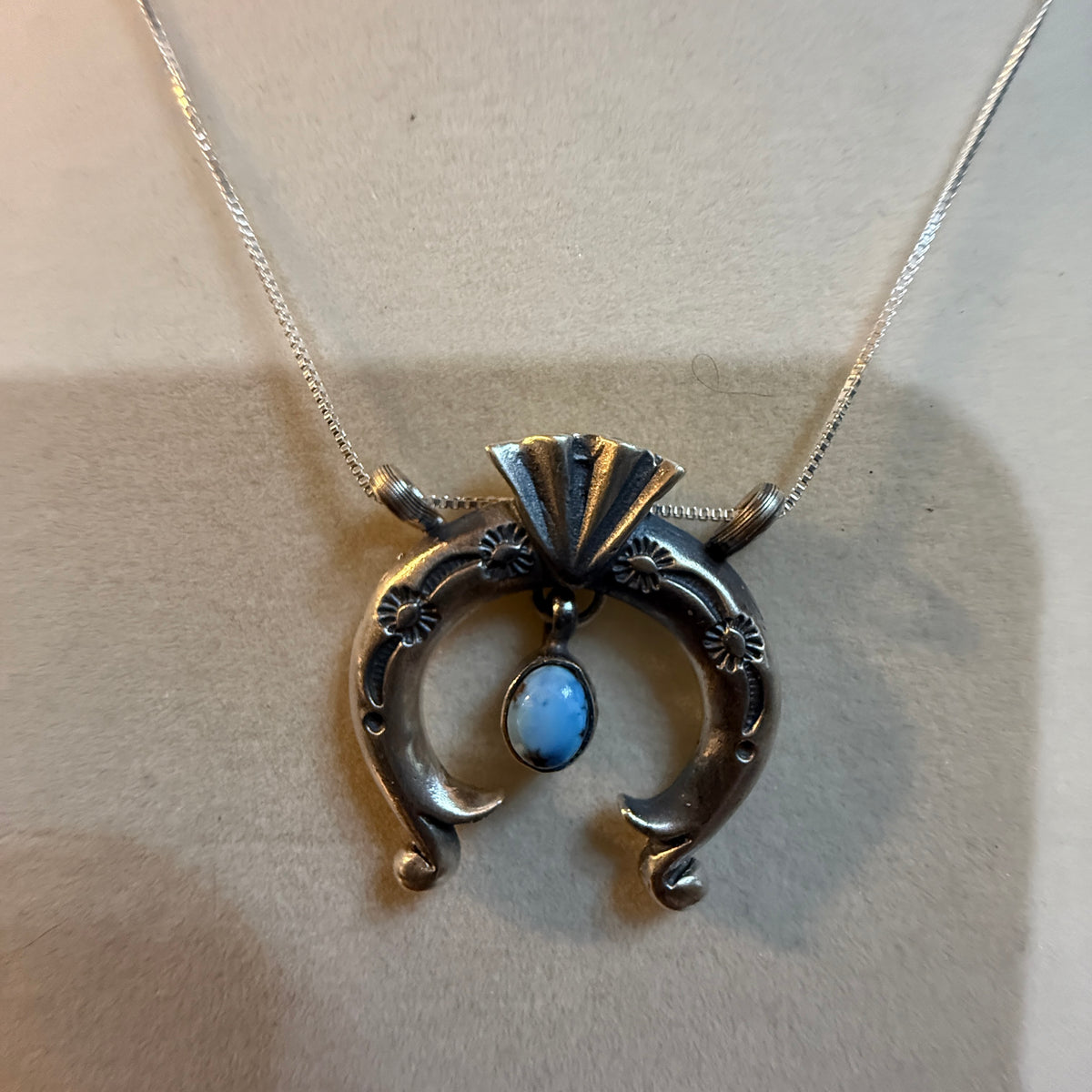 Designer Gary Shorty Signed Golden Hills Gemstone Squash Necklace Sterling Silver 20 Inch Wild West Boho